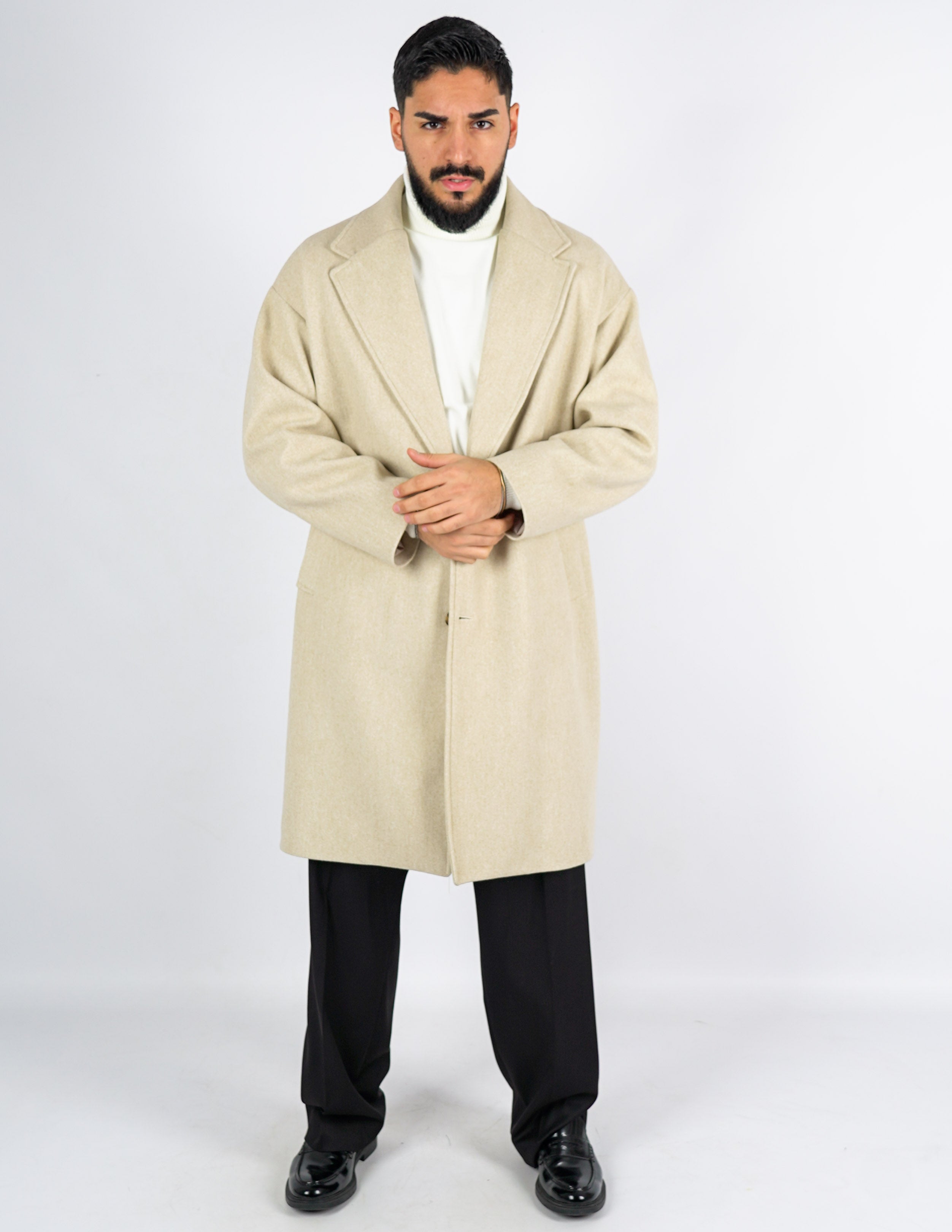 cappotto elegante monopetto oversize