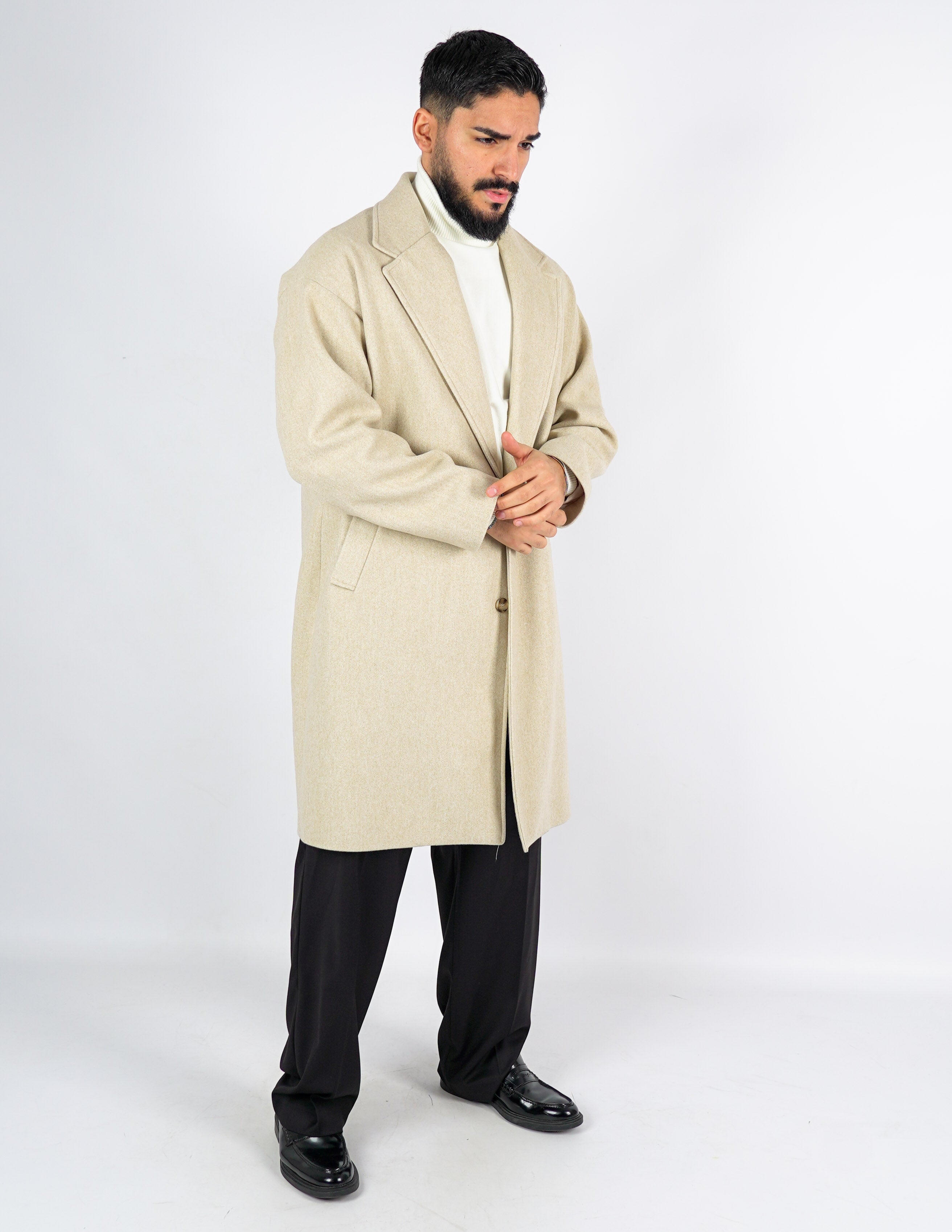 cappotto elegante monopetto oversize
