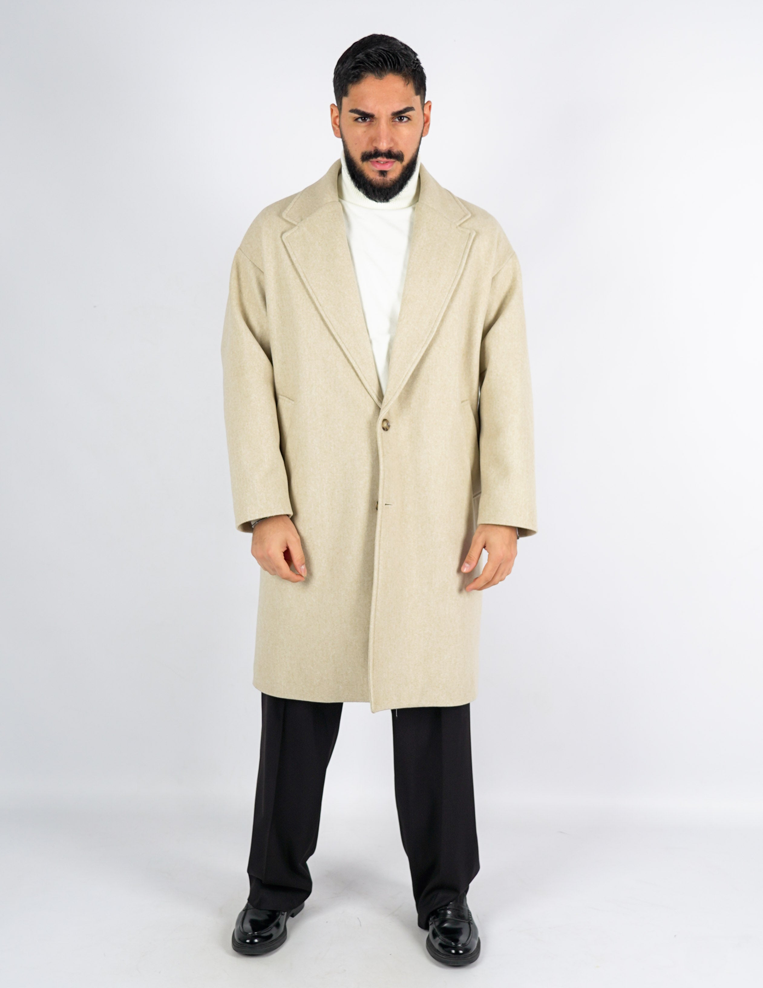 cappotto elegante monopetto oversize