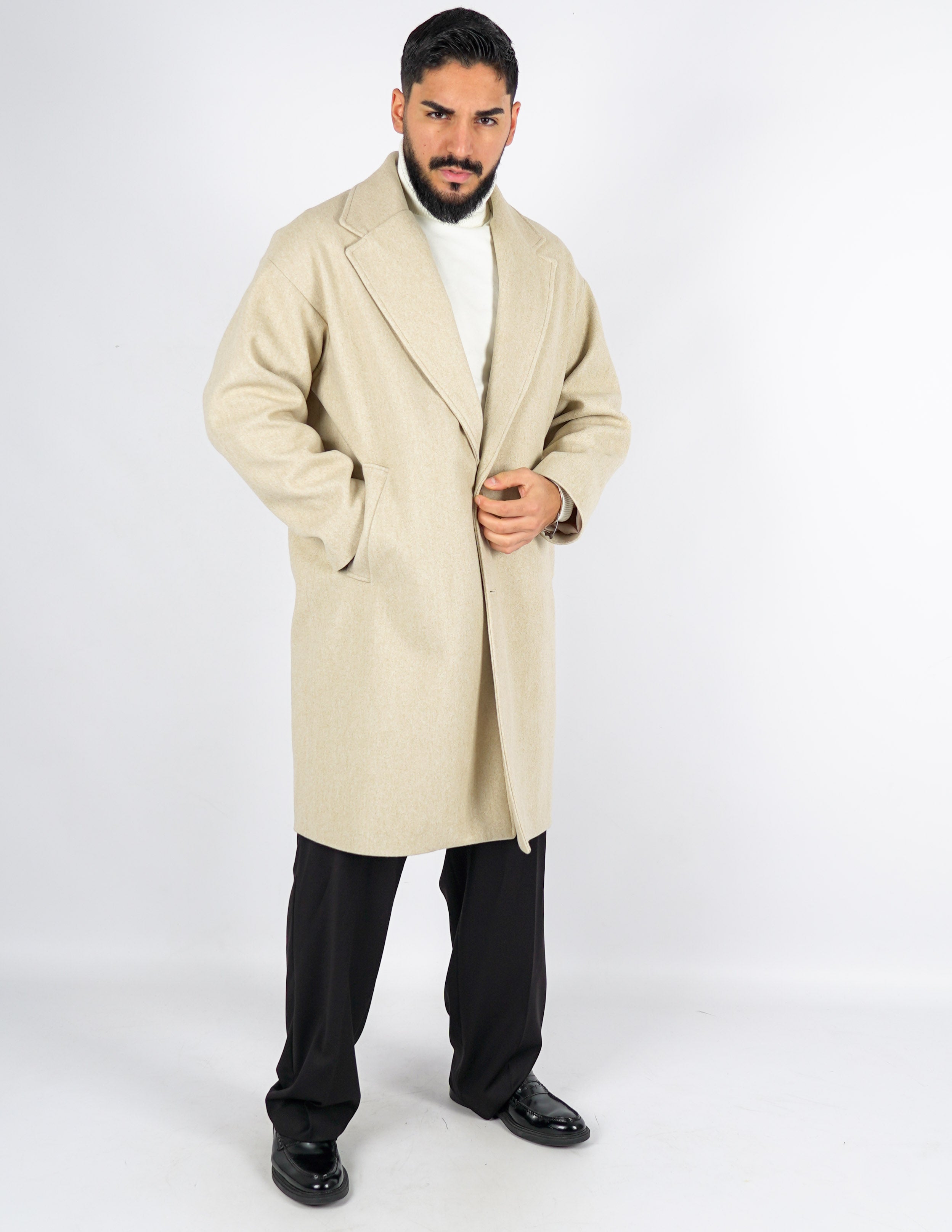 cappotto elegante monopetto oversize