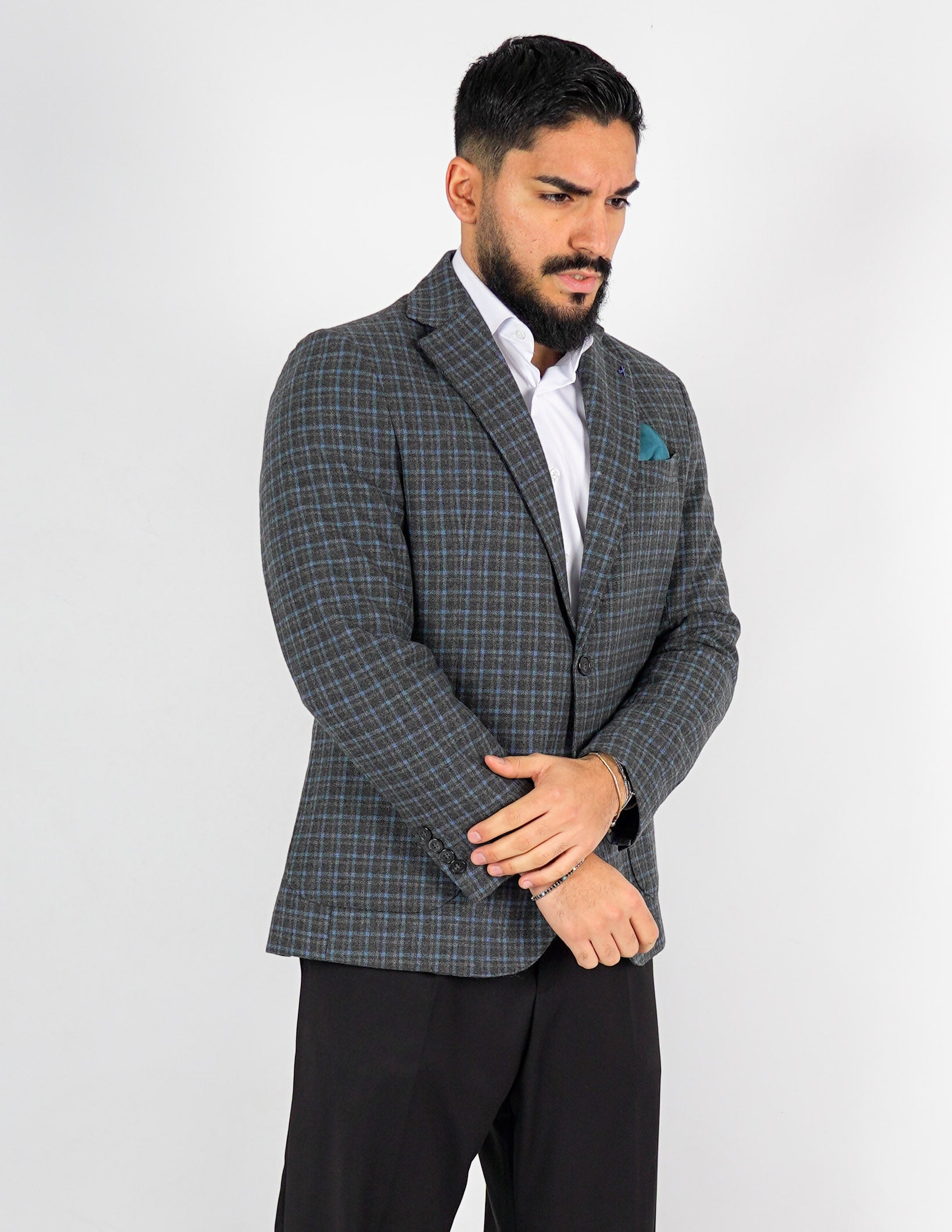 GIACCA MONOPETTO UOMO A QUADRI