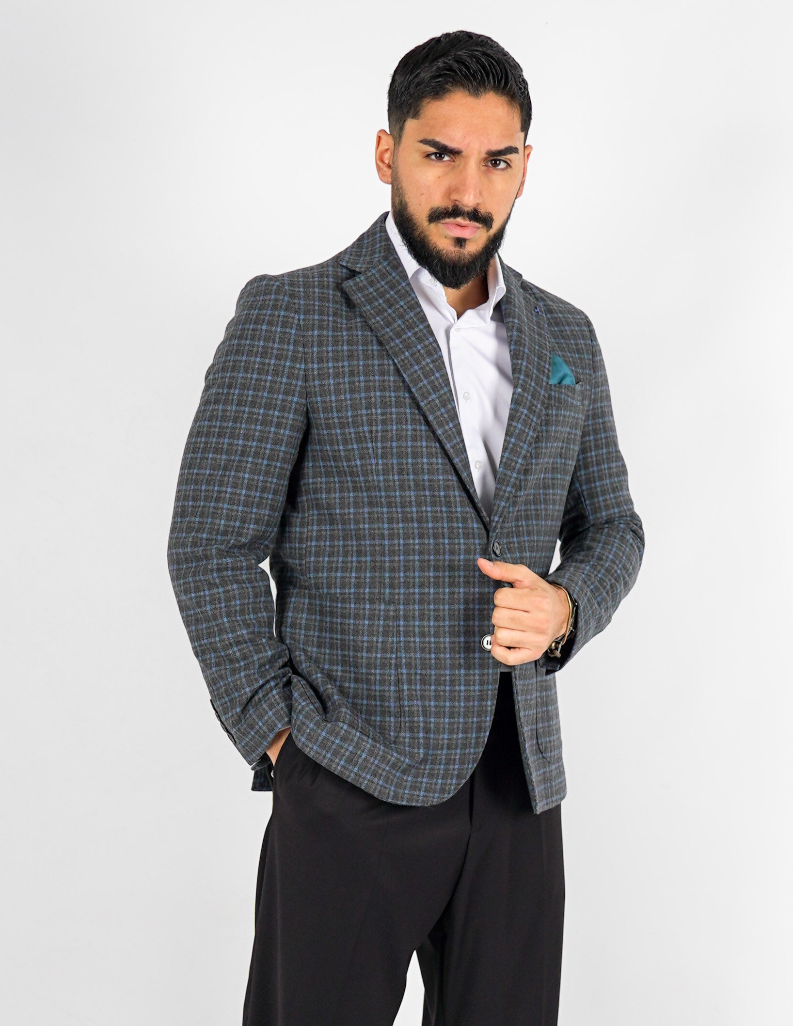 GIACCA MONOPETTO UOMO A QUADRI