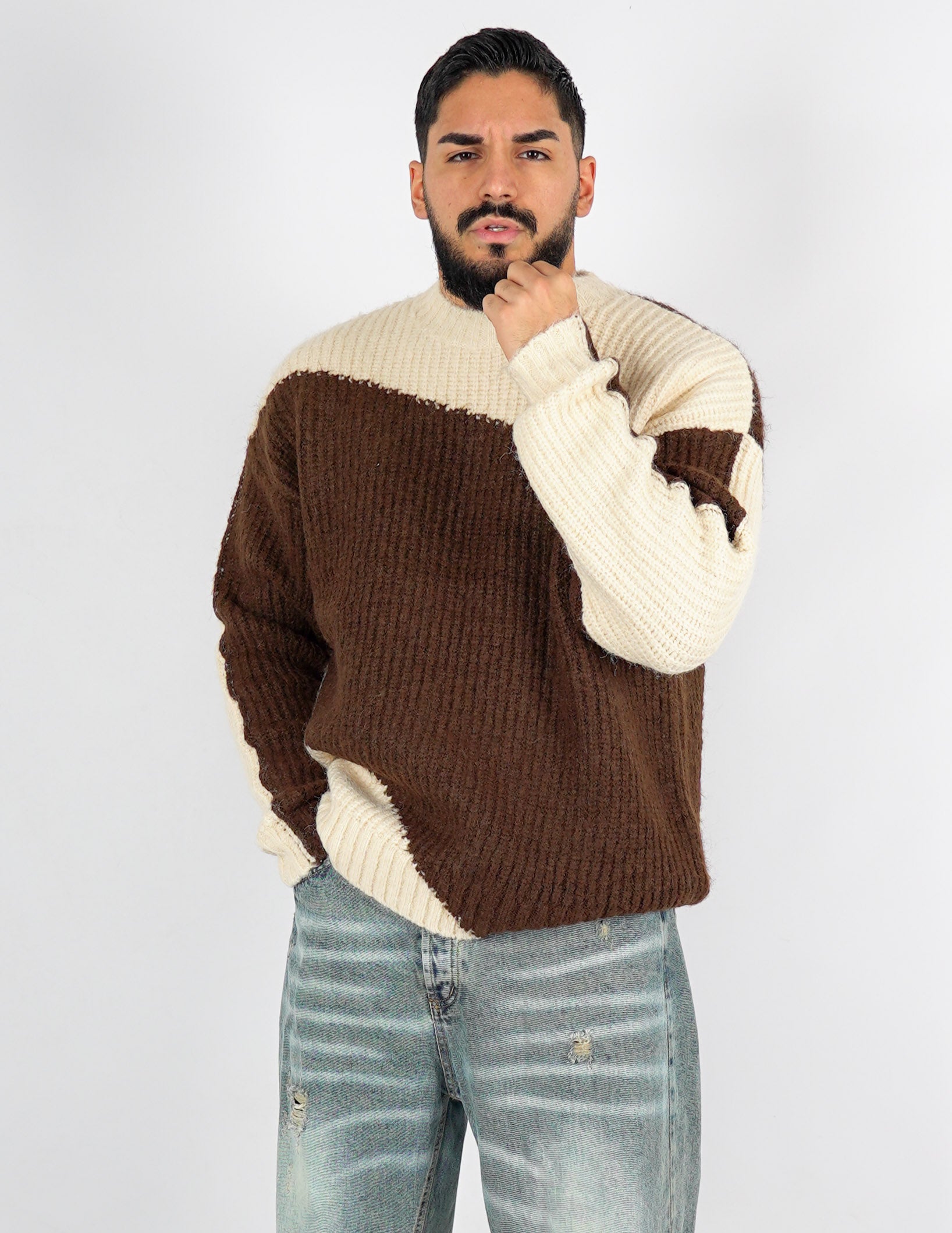 Maglione pesante in tarsio