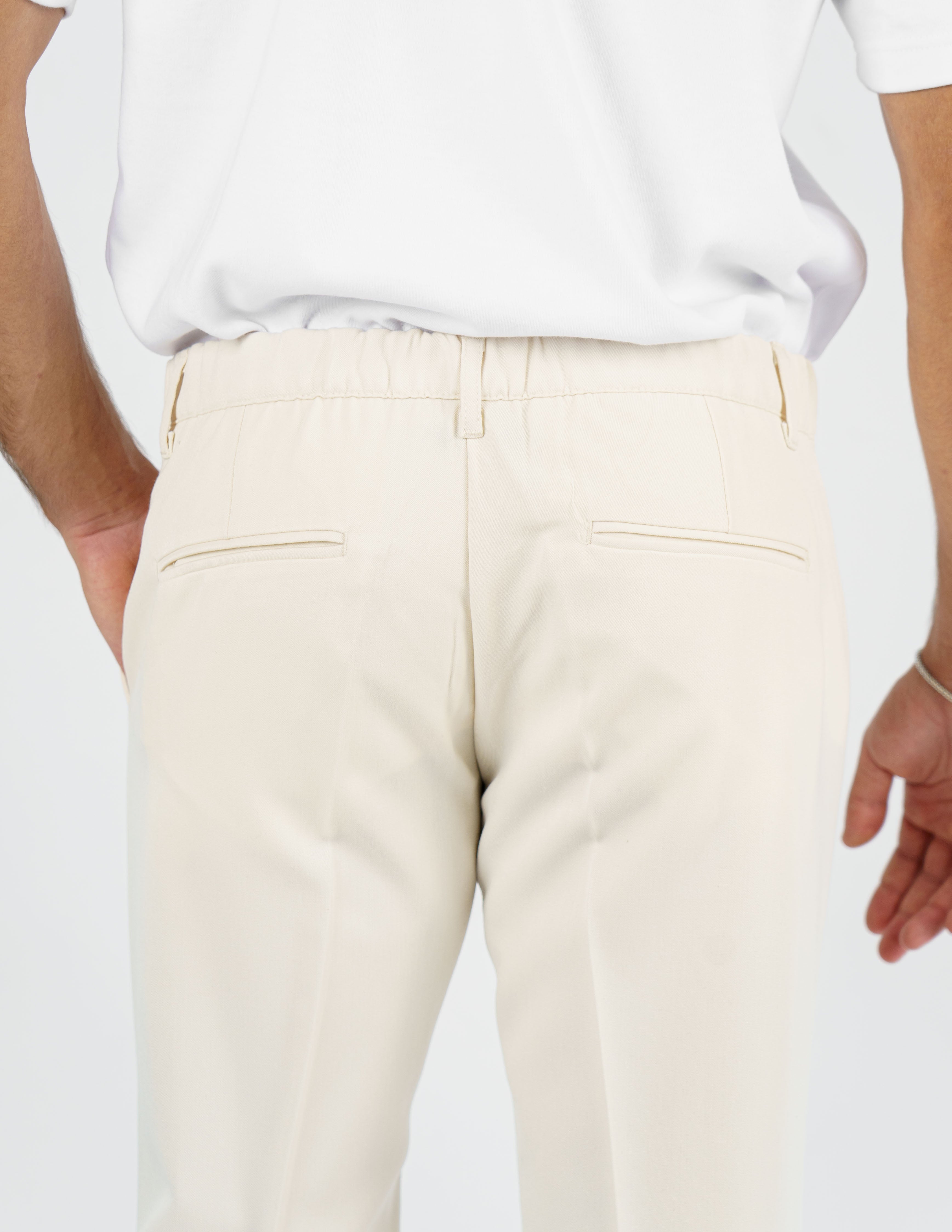 pantalone lungo sartoriale con elastico