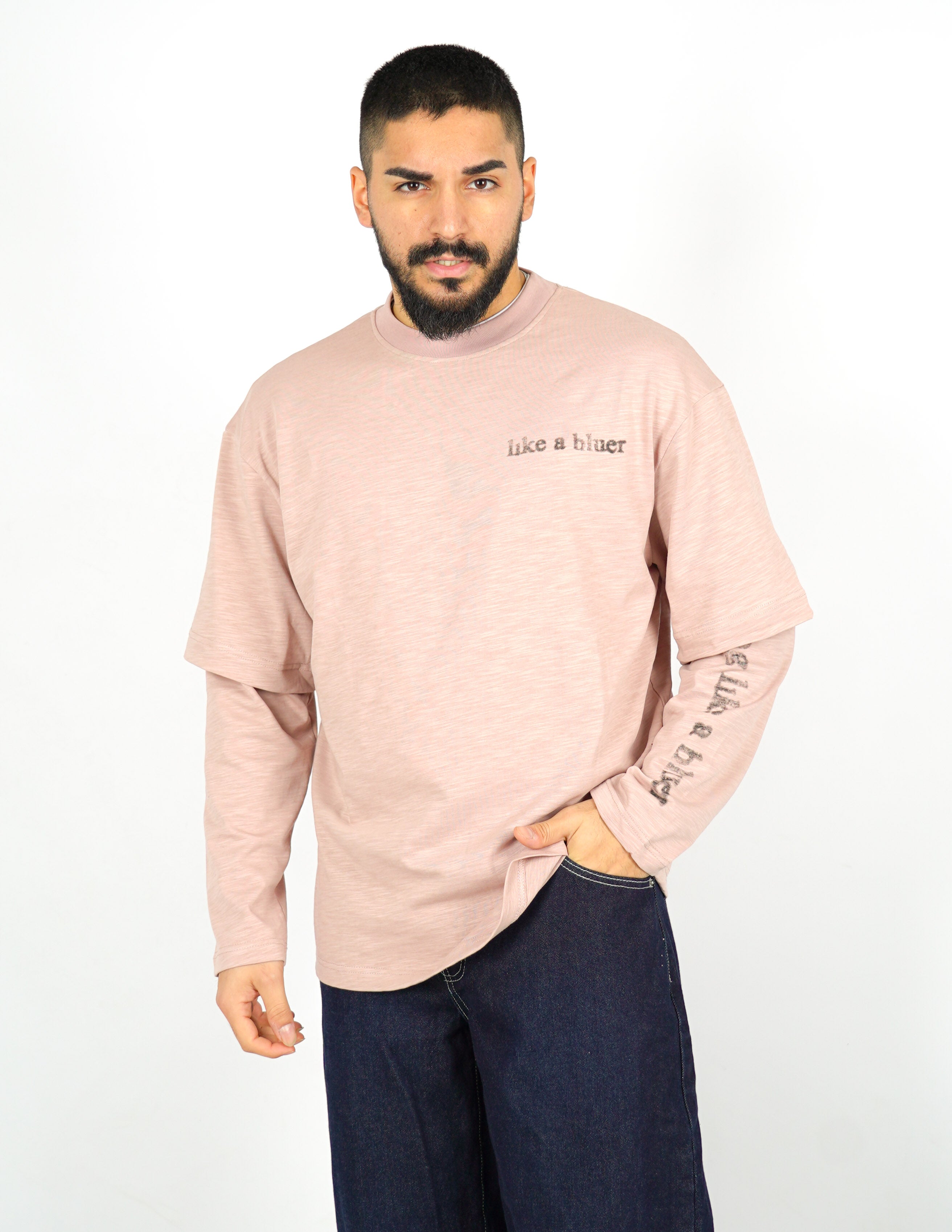 LONG SLEEVE TINTA UNITA CON STMPA