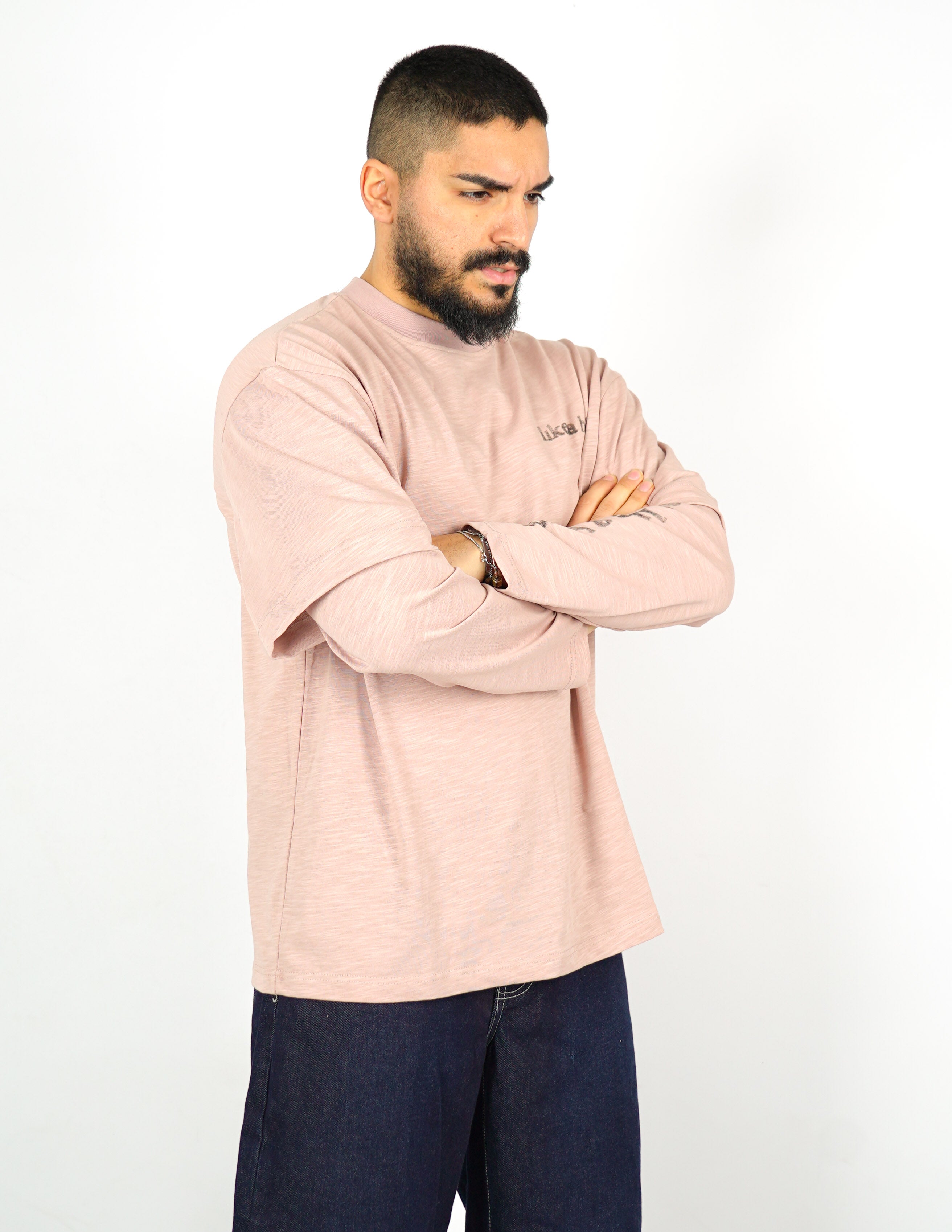 LONG SLEEVE TINTA UNITA CON STMPA