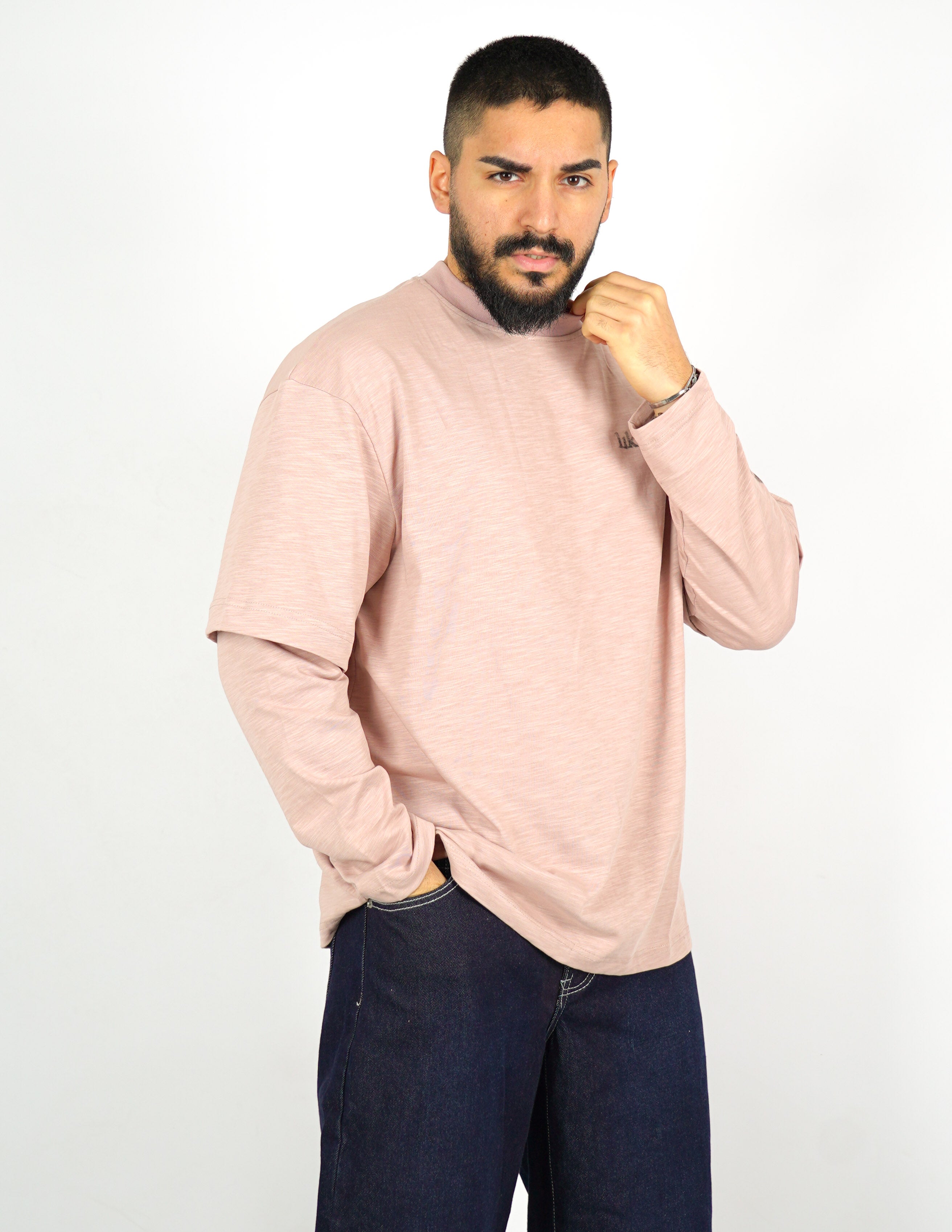 LONG SLEEVE TINTA UNITA CON STMPA