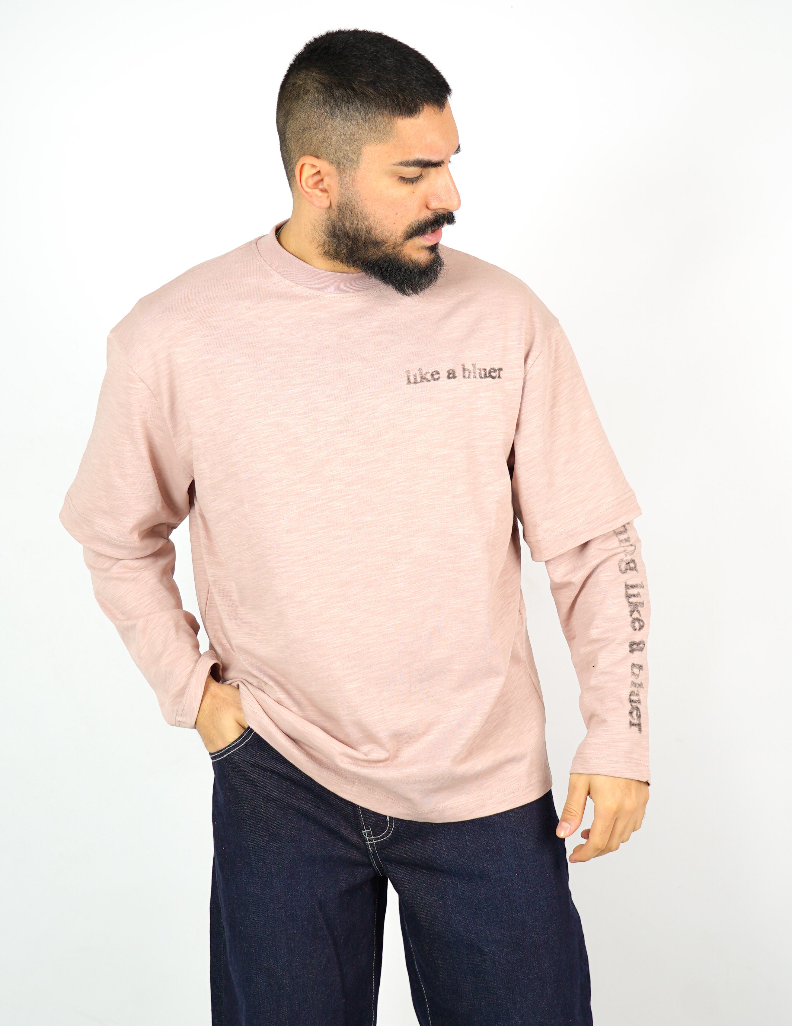 LONG SLEEVE TINTA UNITA CON STMPA