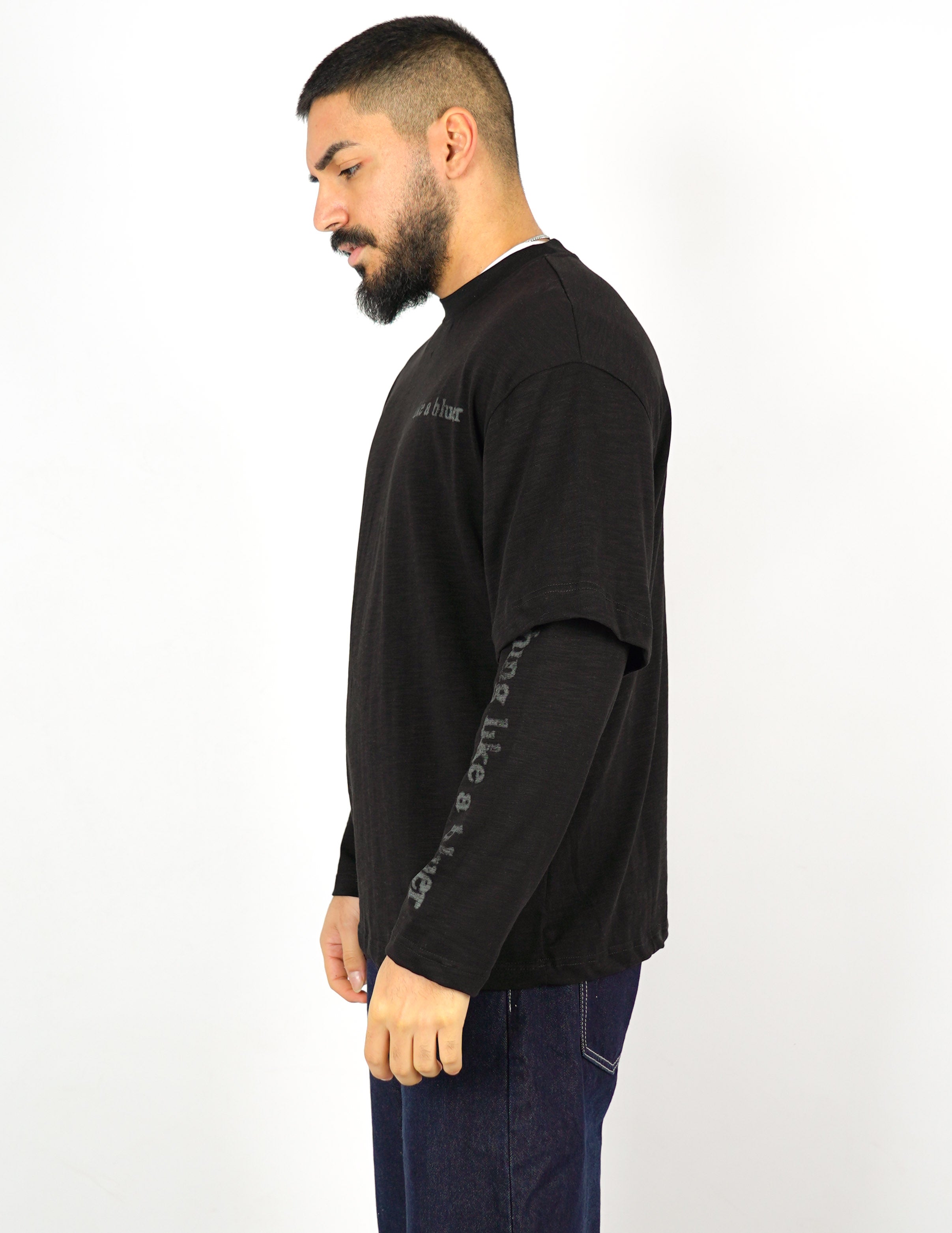 LONG SLEEVE TINTA UNITA CON STMPA
