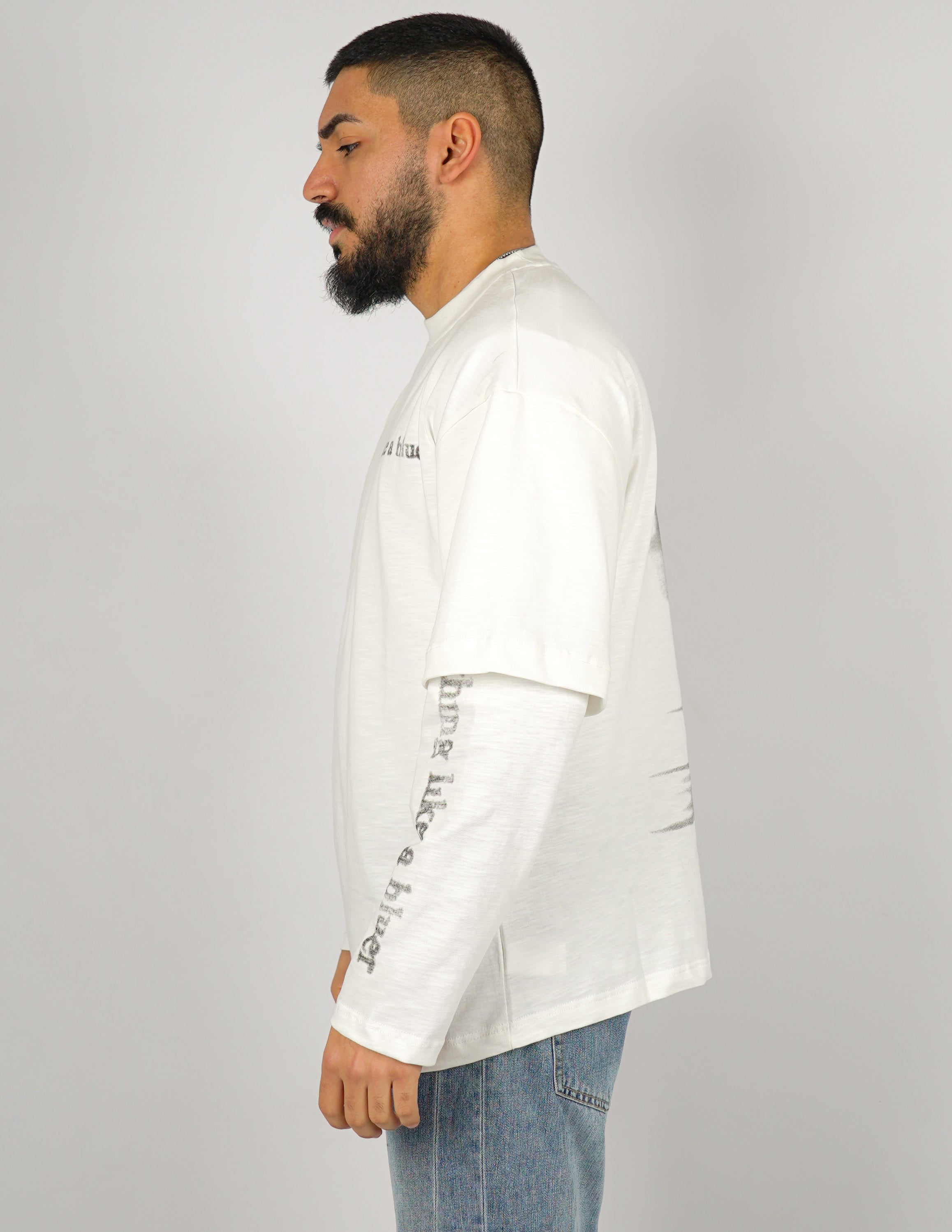 LONG SLEEVE TINTA UNITA CON STMPA