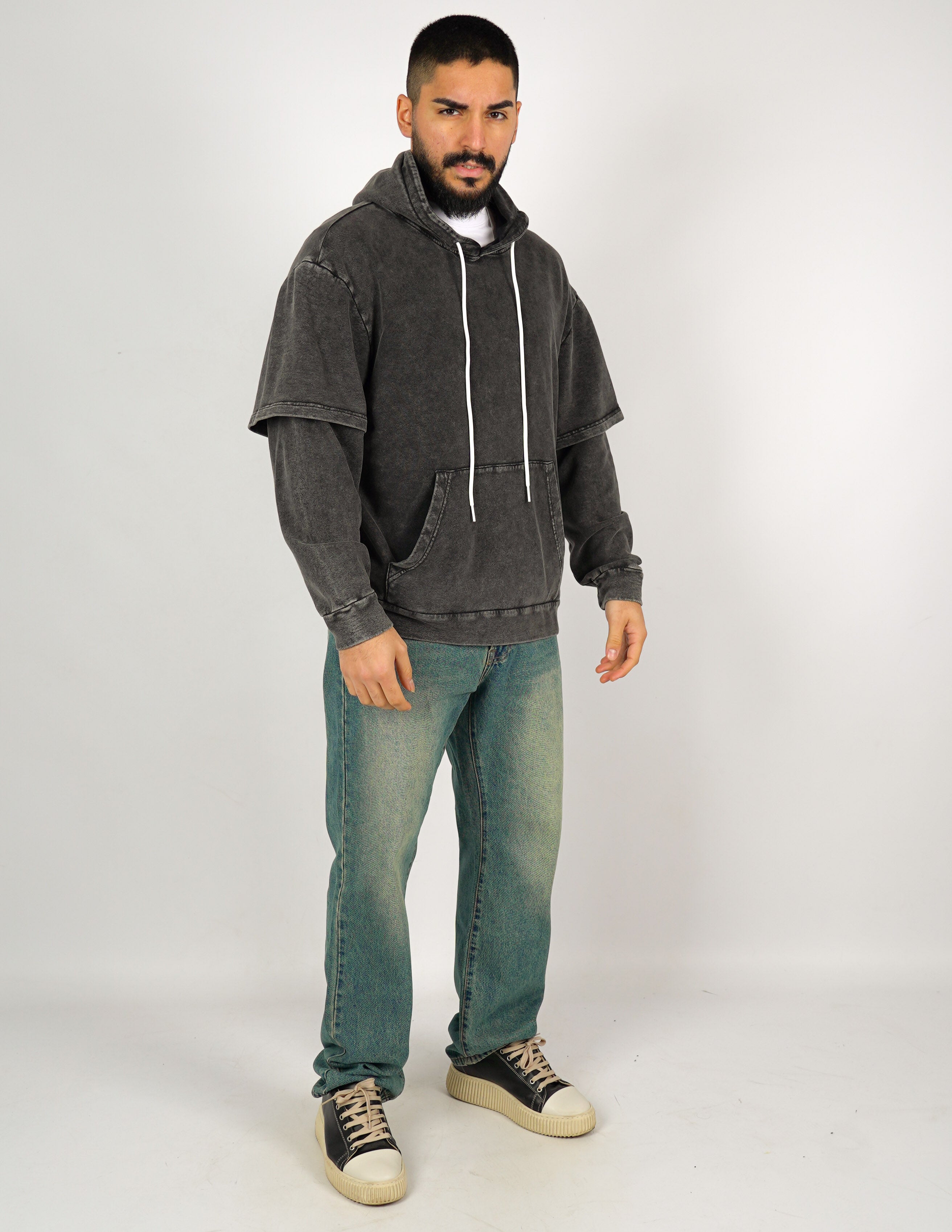 FELPA UOMO CON CAPPUCCIO