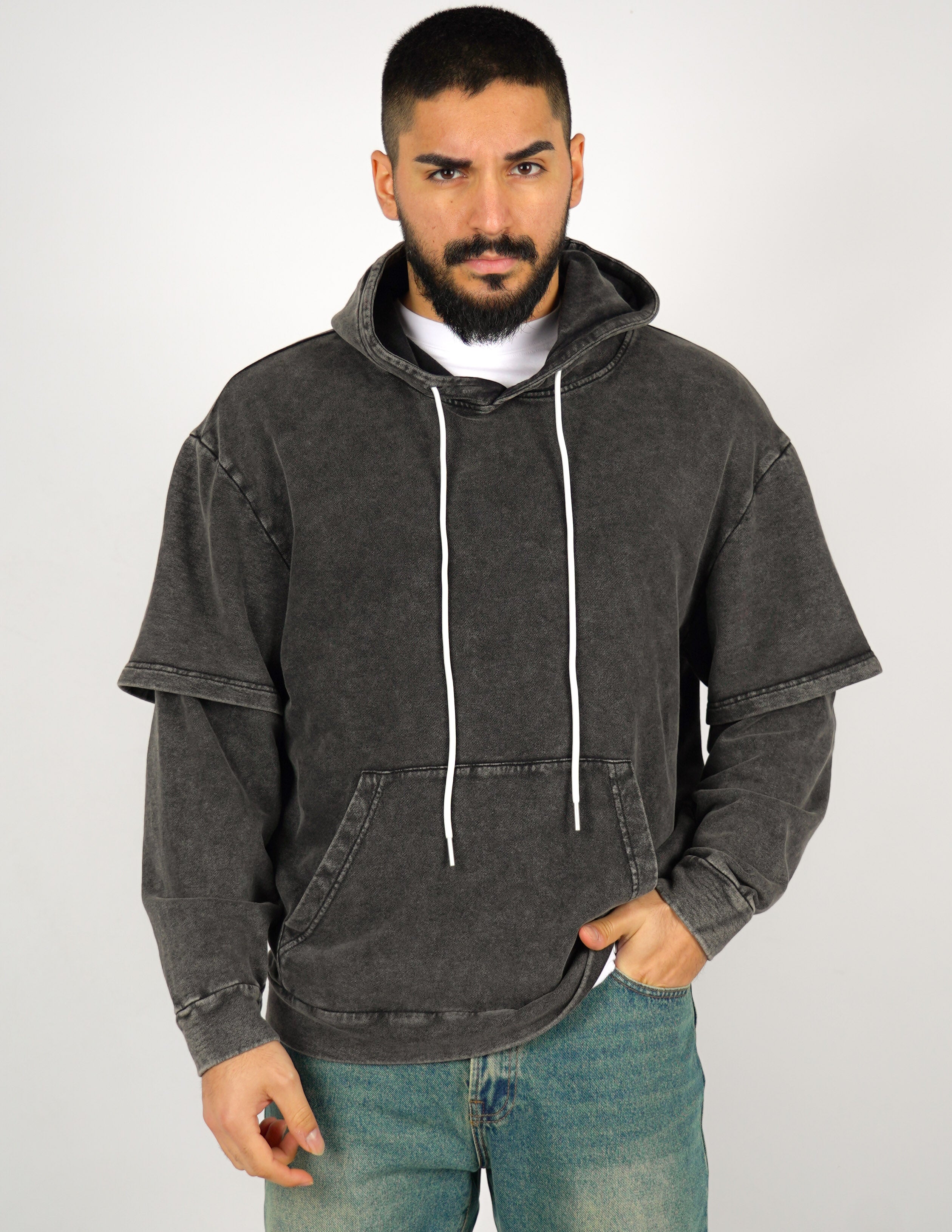 FELPA UOMO CON CAPPUCCIO