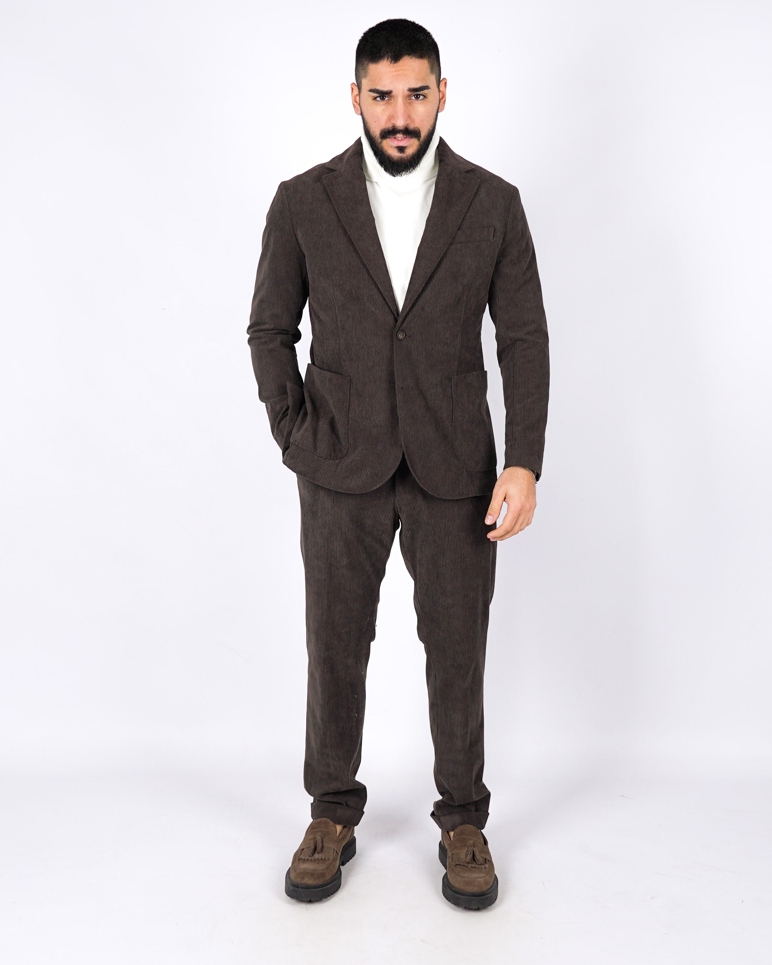 ABITO UOMO IN VELLUTO MONOPETTO