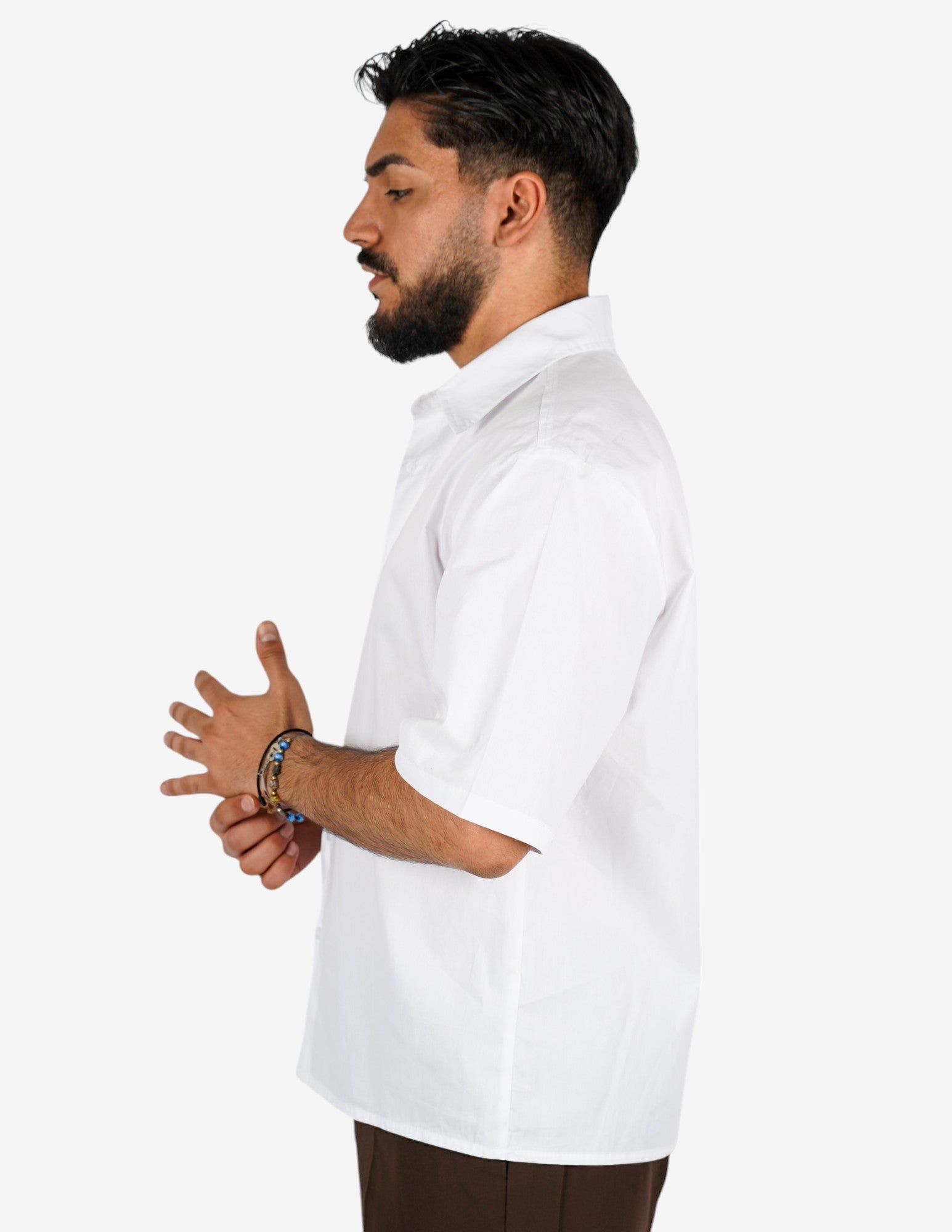 Camicia in cotone manica corta regular