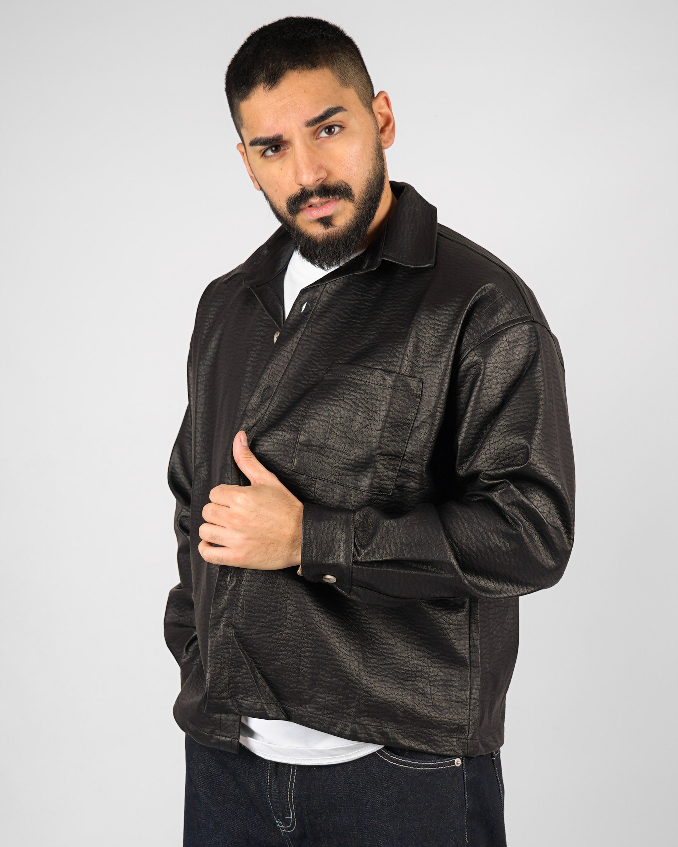 OVERSHIRT IN ECOPELLE