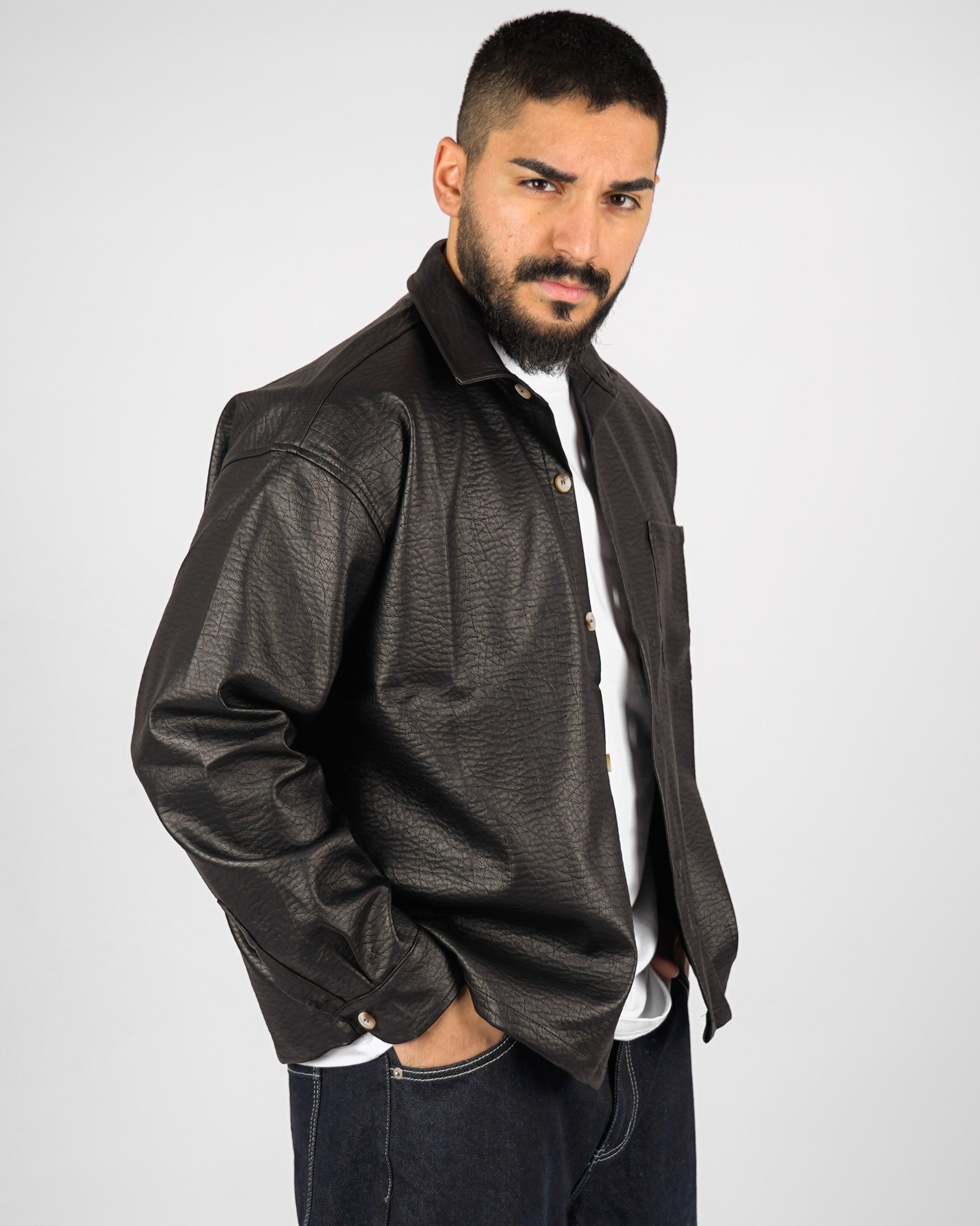 OVERSHIRT IN ECOPELLE