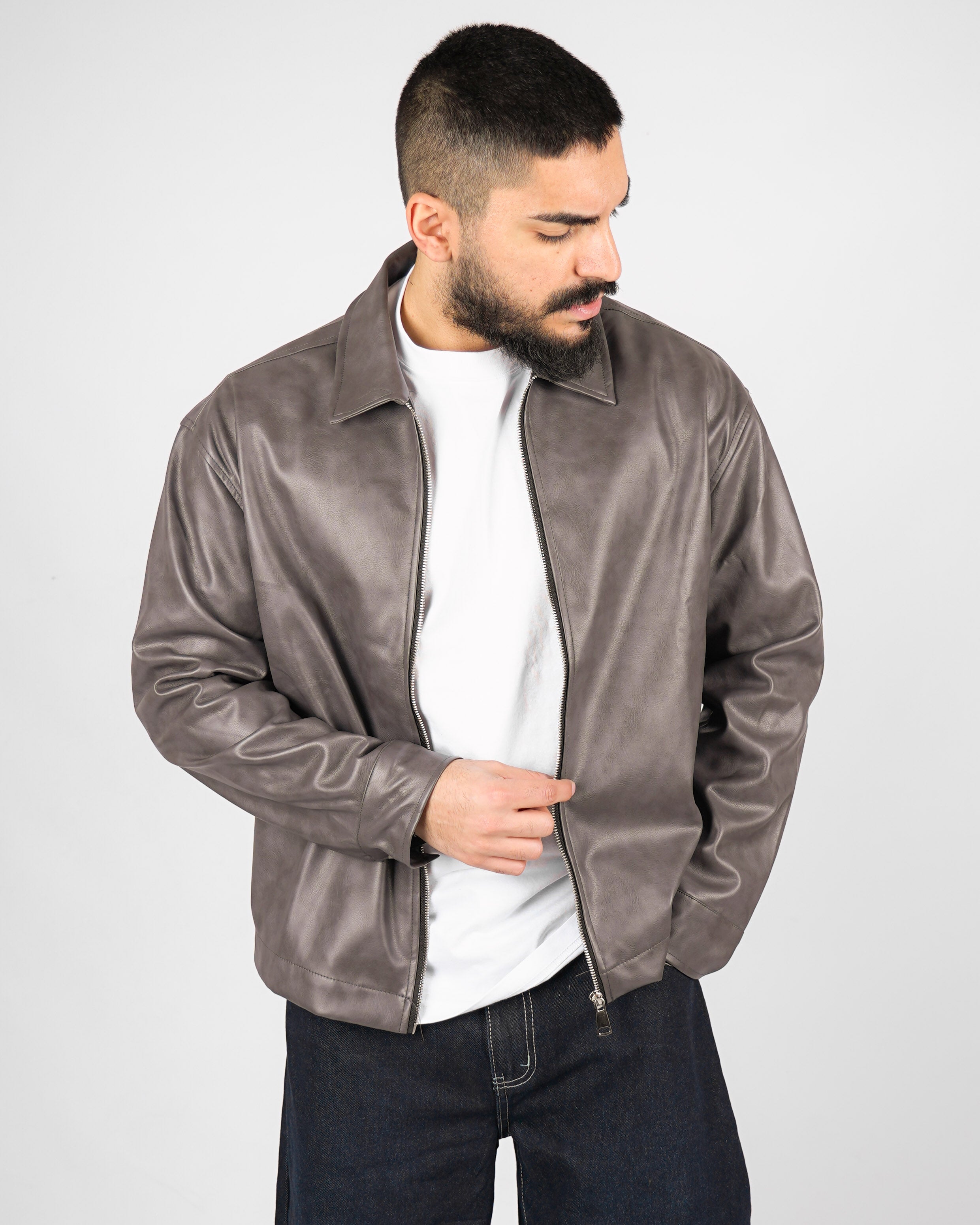 GIUBBINO IN ECOPELLE CON ZIP
