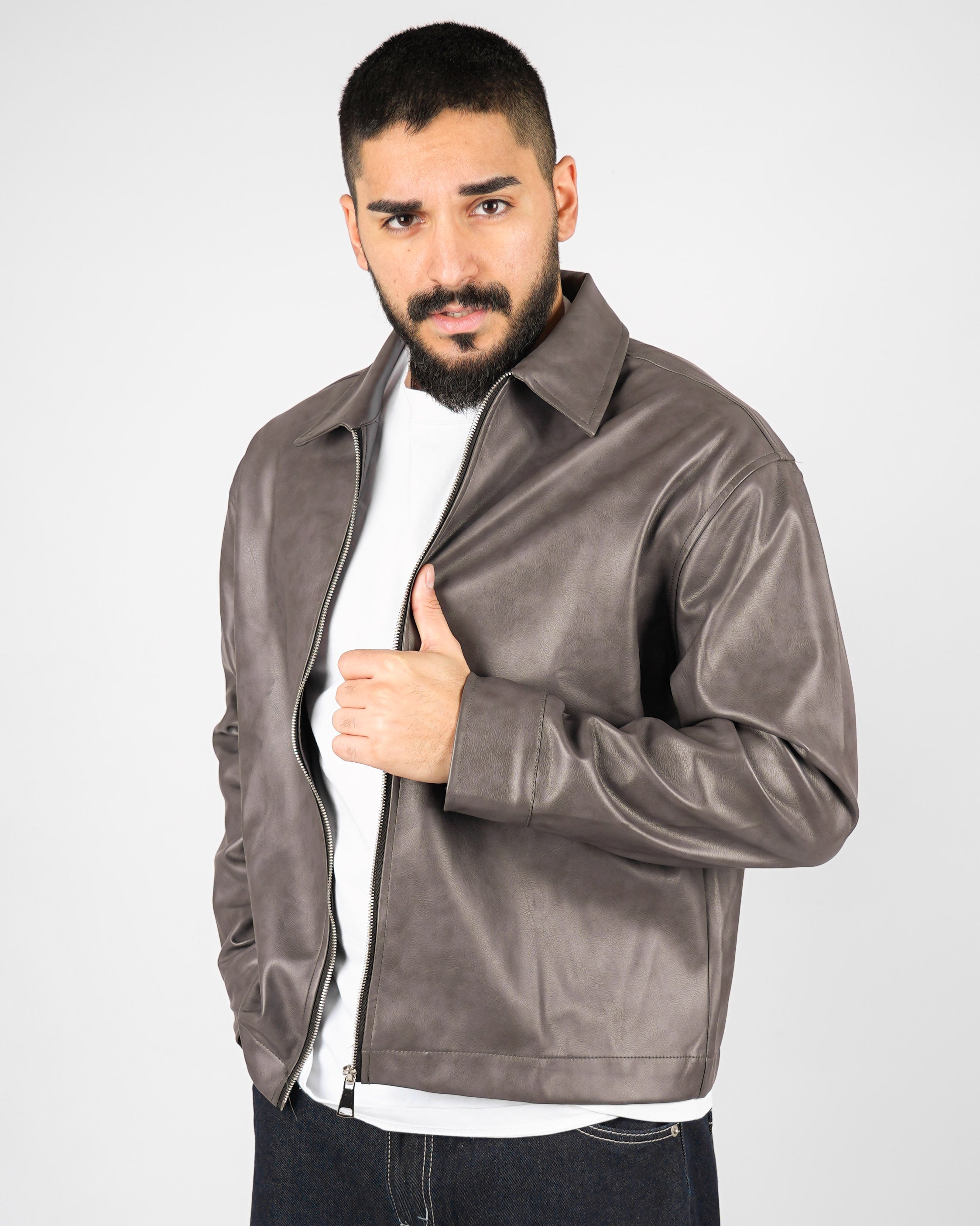 GIUBBINO IN ECOPELLE CON ZIP