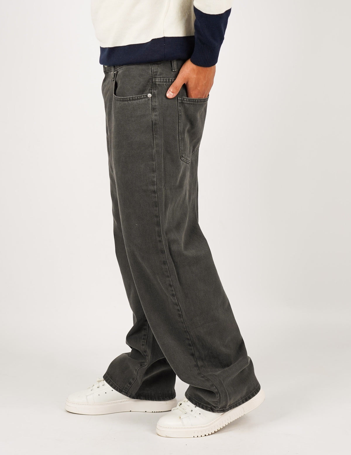 jeans cinque tasche colorato grigio