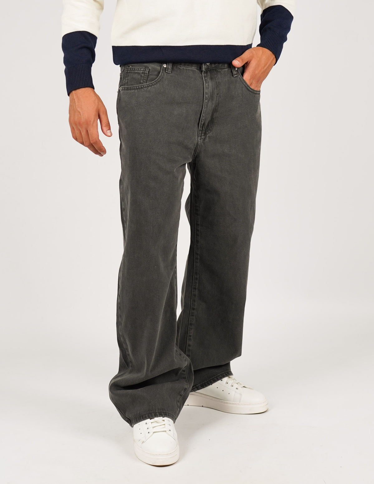 jeans cinque tasche colorato grigio