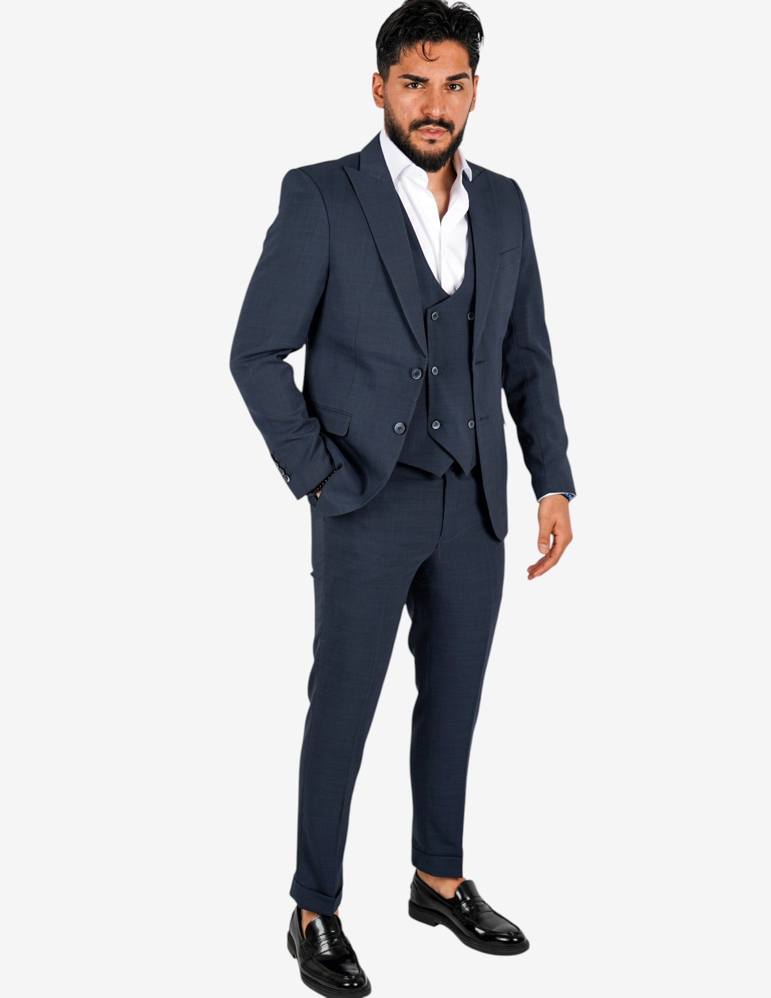 Abito elegante monopetto tre pezzi