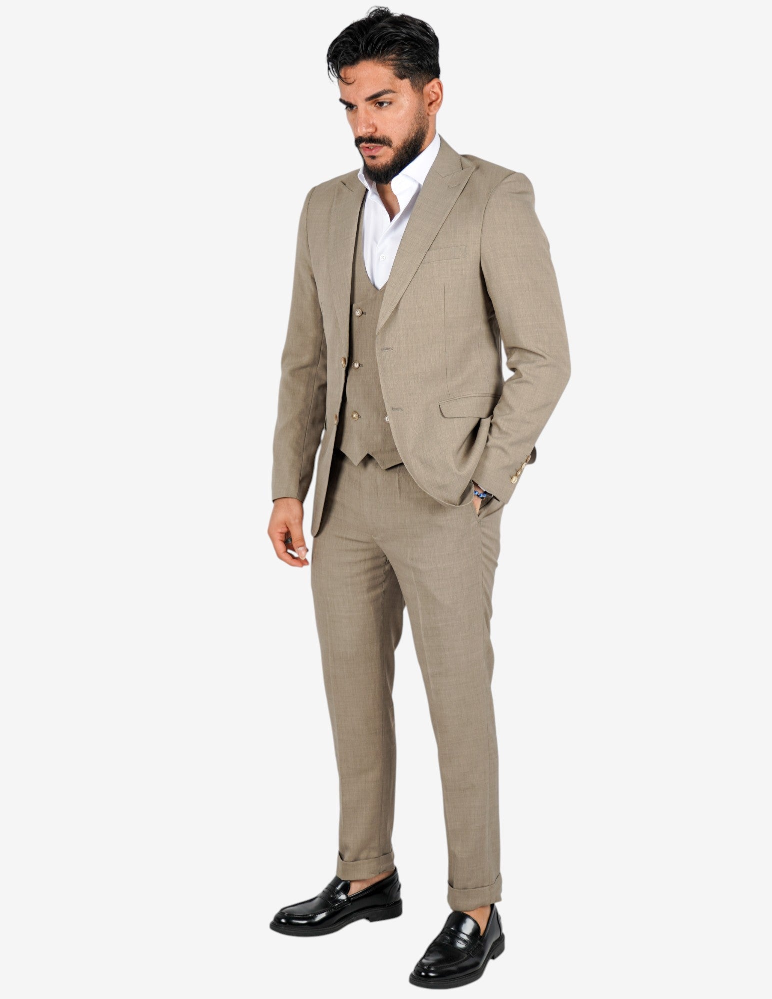 Abito elegante monopetto tre pezzi