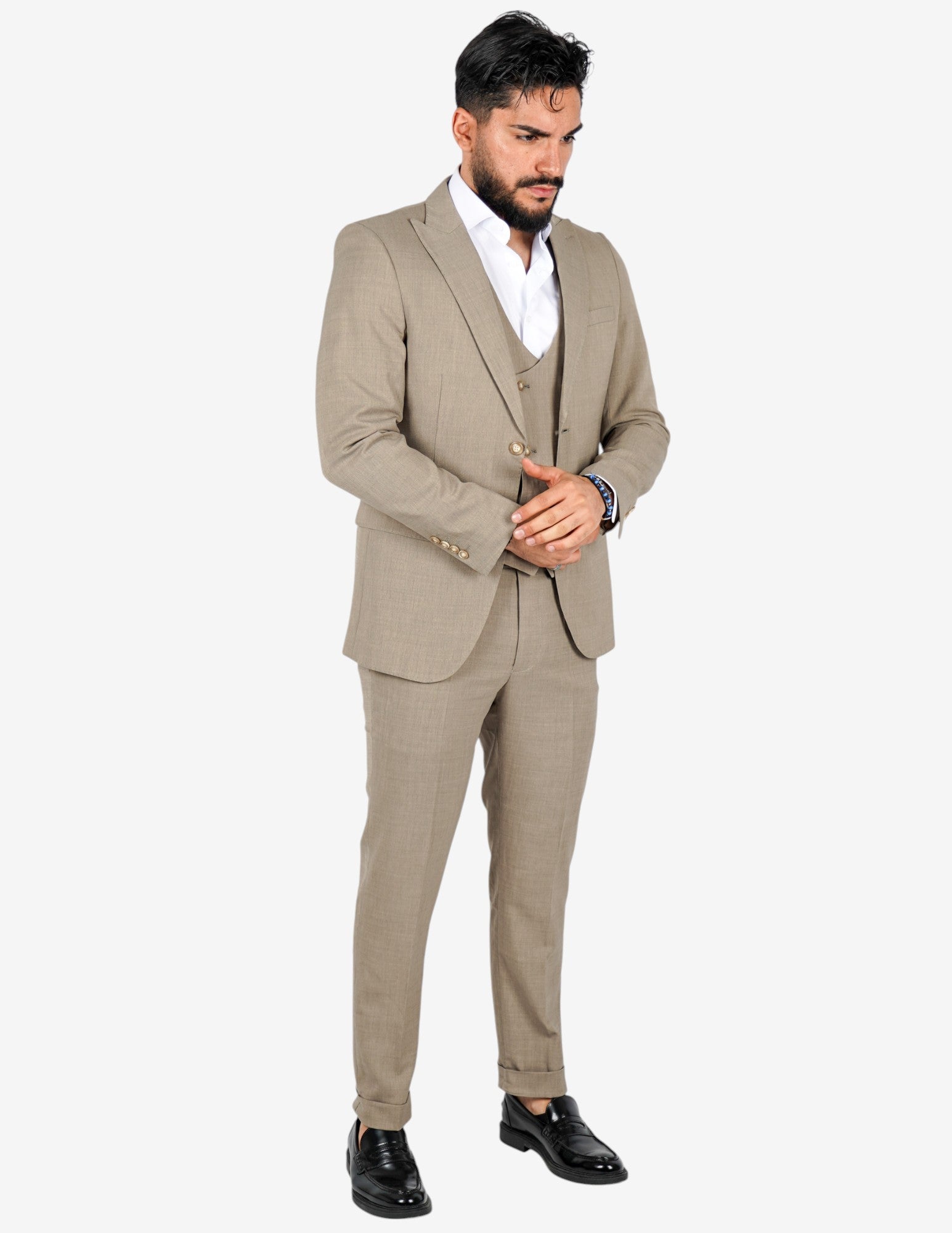 Abito elegante monopetto tre pezzi