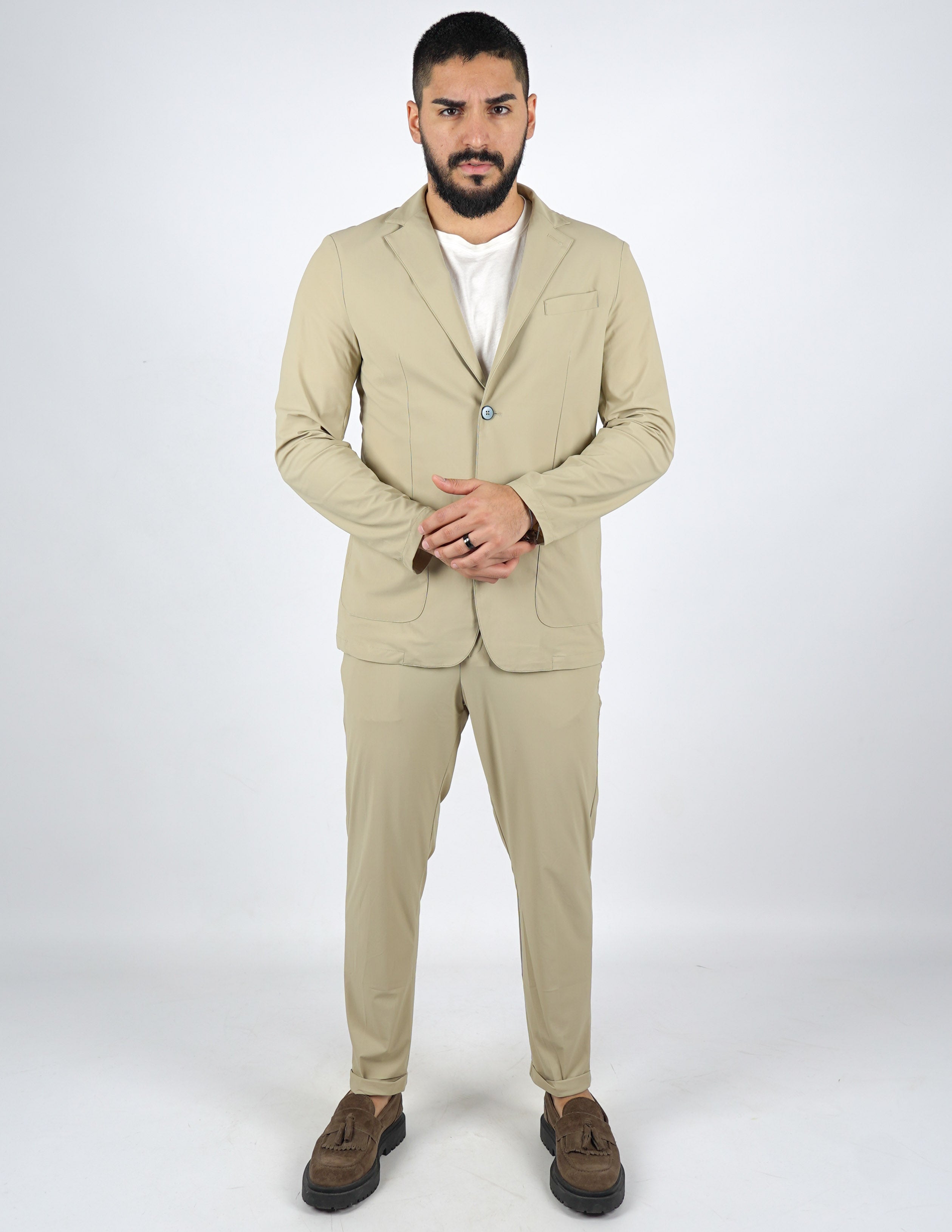 ABITO UOMO MONOPETTO EXTRA LIGHT "NO STIRO"