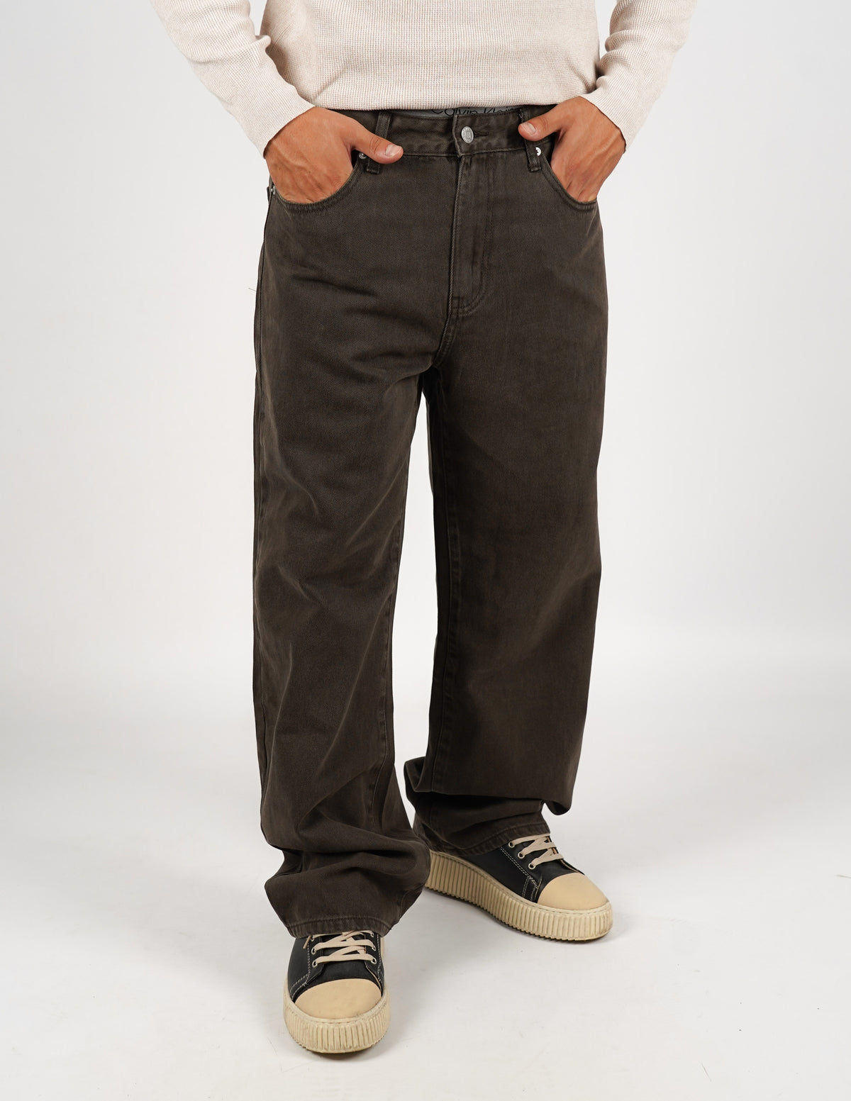 JEANS CINQUE TASCHE TINTA UNITA