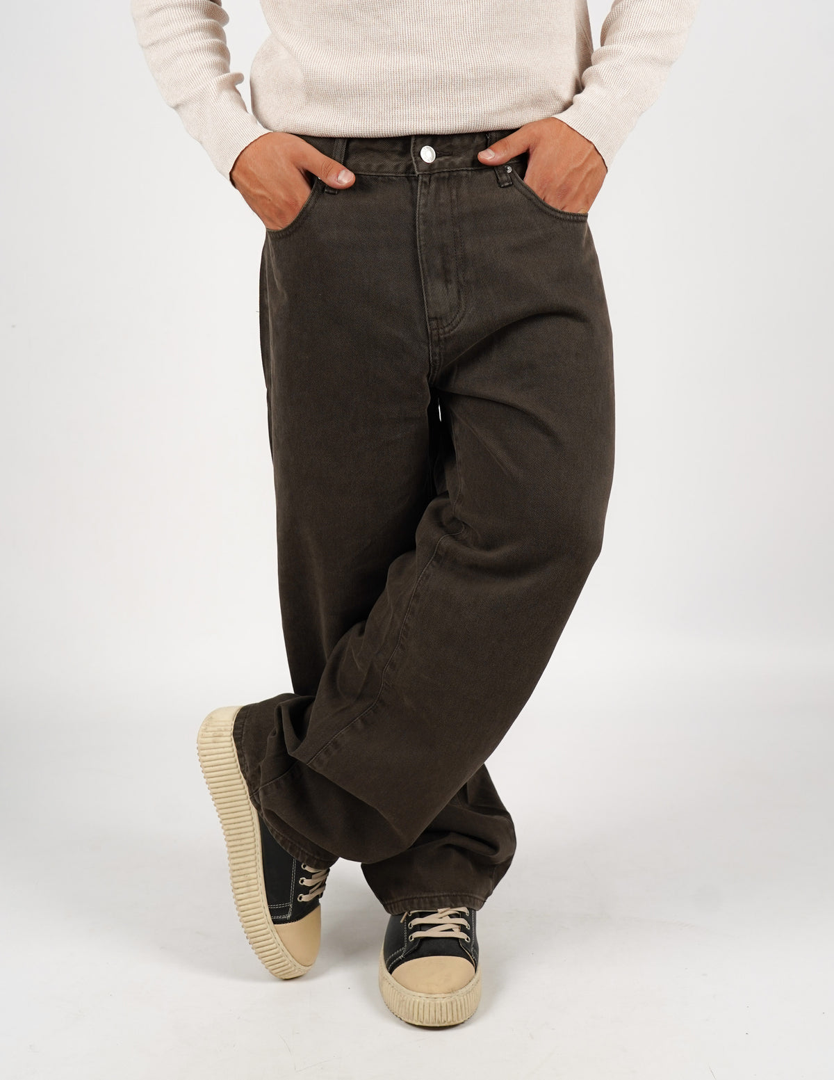 JEANS CINQUE TASCHE TINTA UNITA