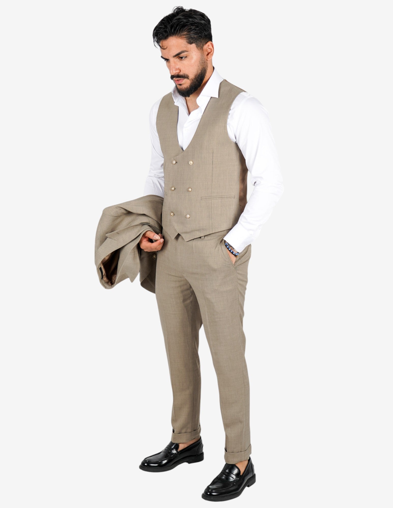 Abito elegante monopetto tre pezzi