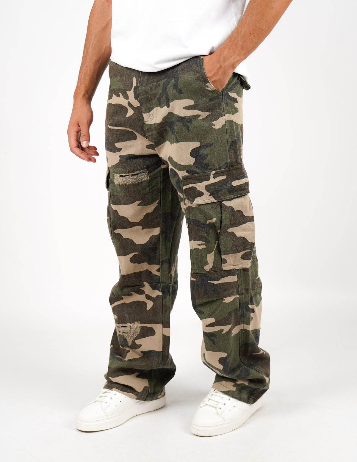 JEANS CARGO CAMOUFLAGE CASUAL
