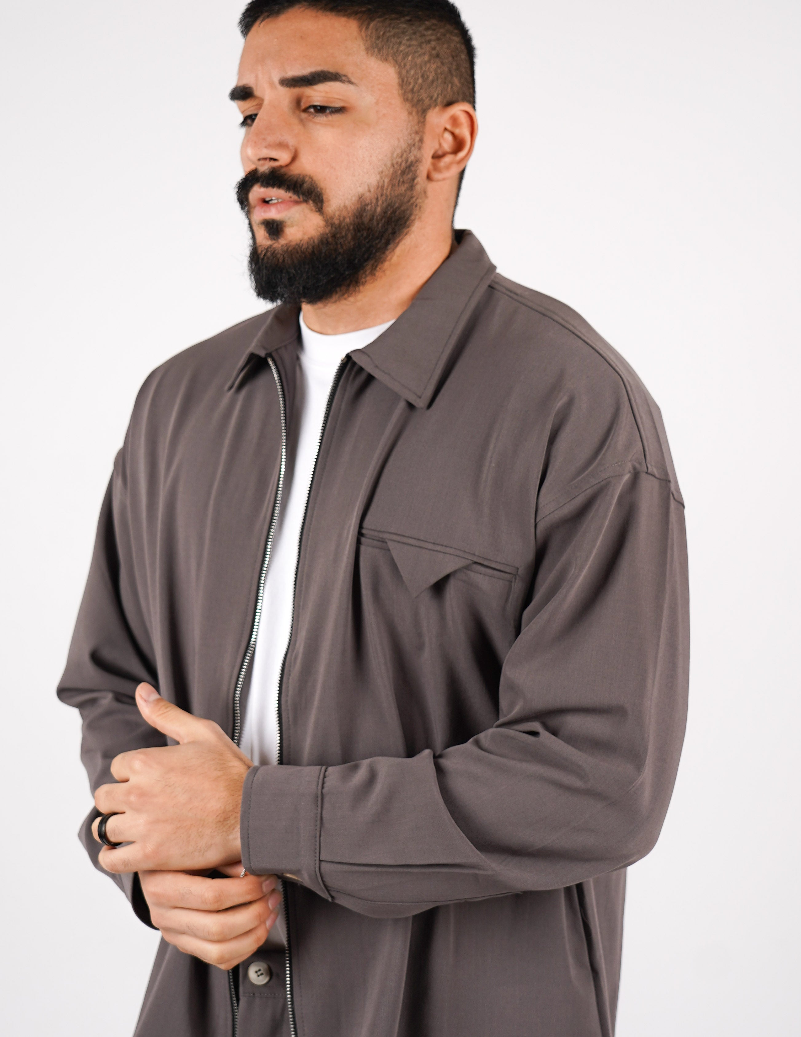COORDINATO CON ZIP TINTA UNITA