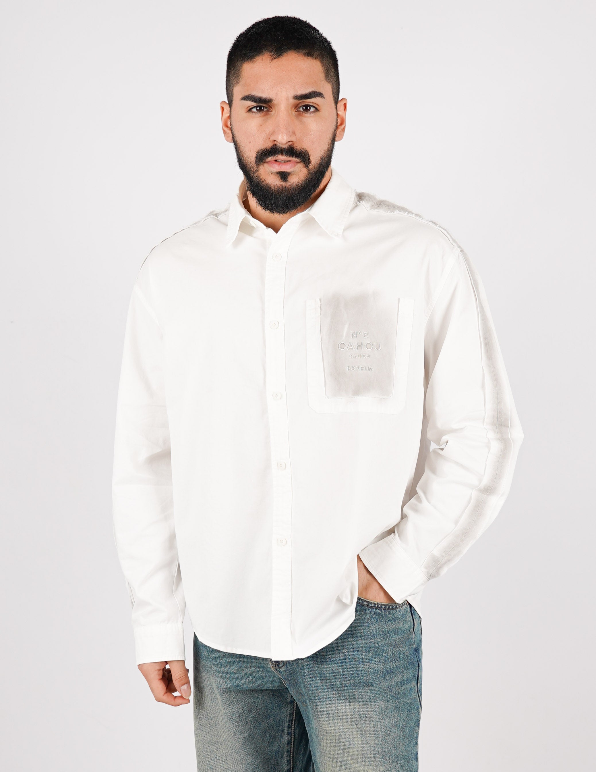 CAMICIA MANICA LUNGA EFFETTO SLAVATO