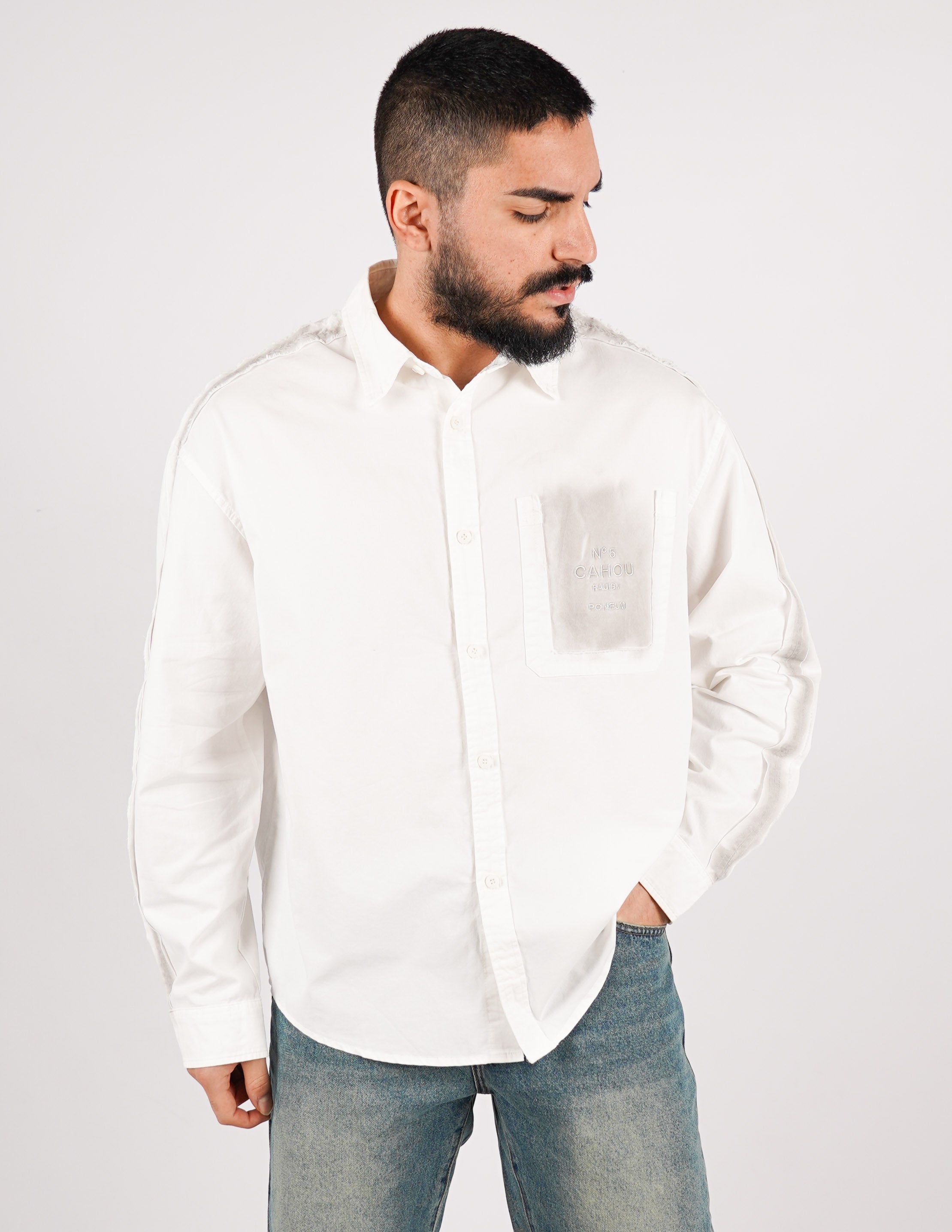 CAMICIA MANICA LUNGA EFFETTO SLAVATO
