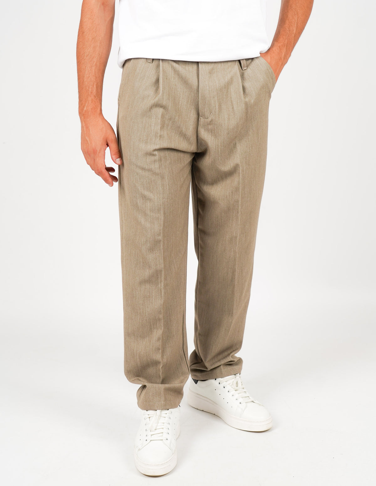 pantalone uomo fondo largo tinta unita