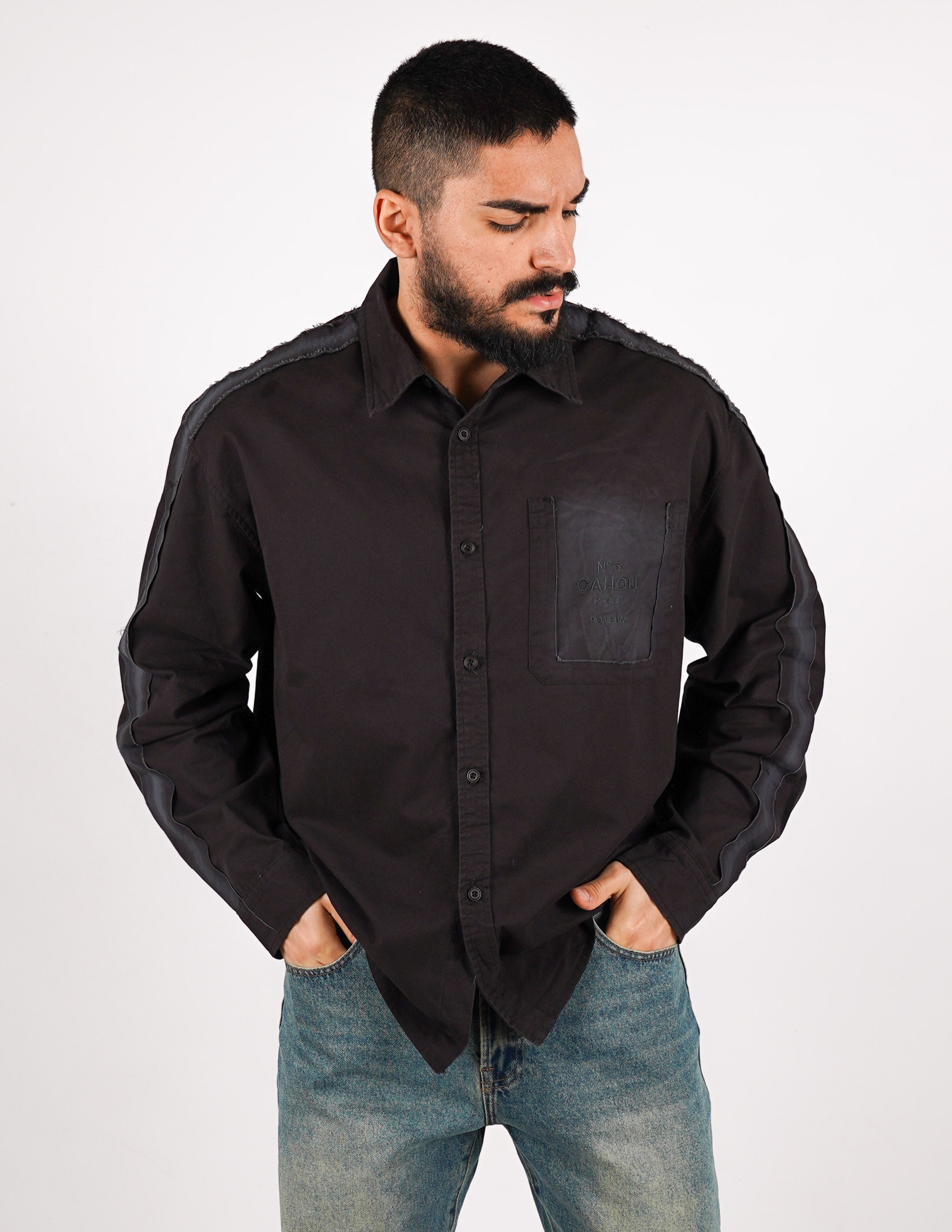 CAMICIA MANICA LUNGA EFFETTO SLAVATO