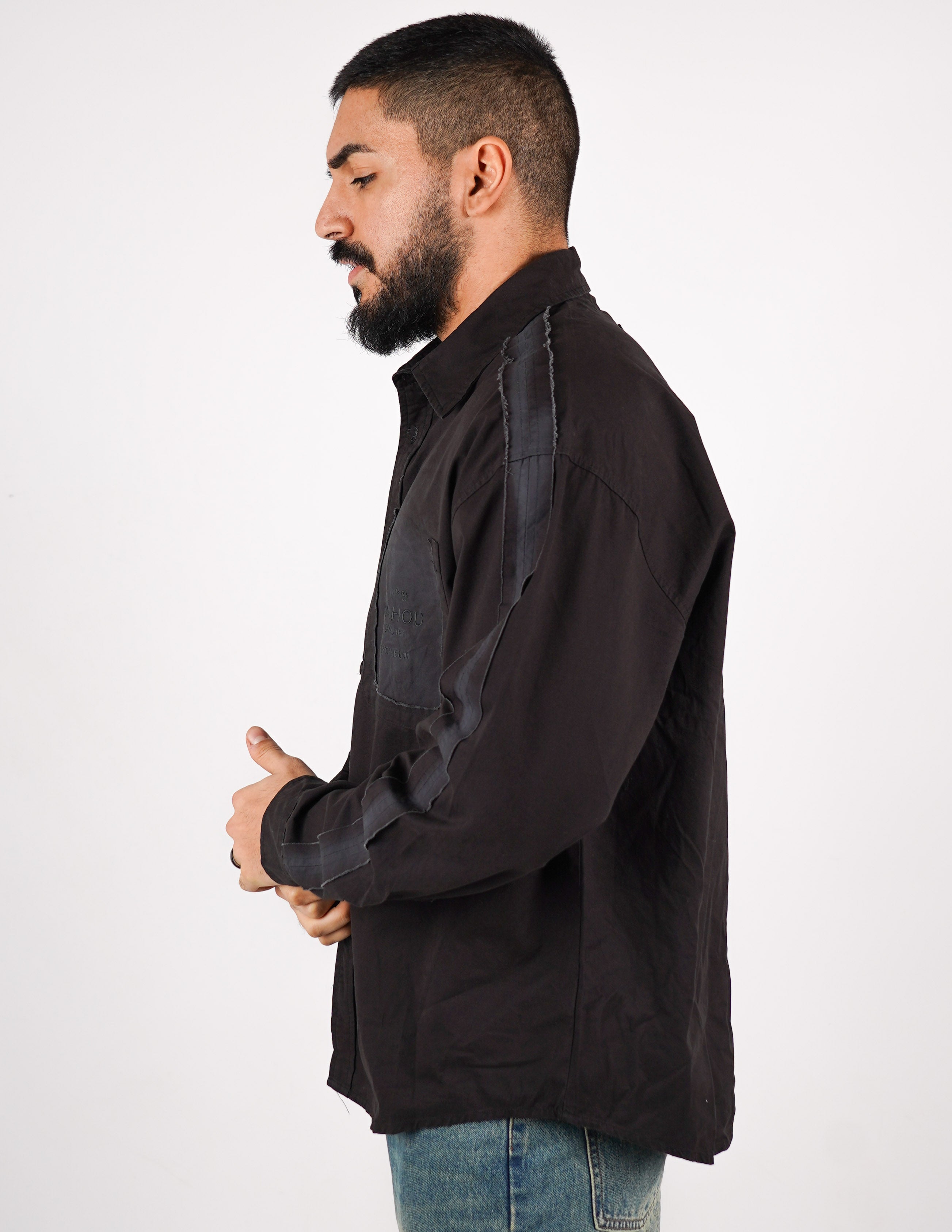 CAMICIA MANICA LUNGA EFFETTO SLAVATO