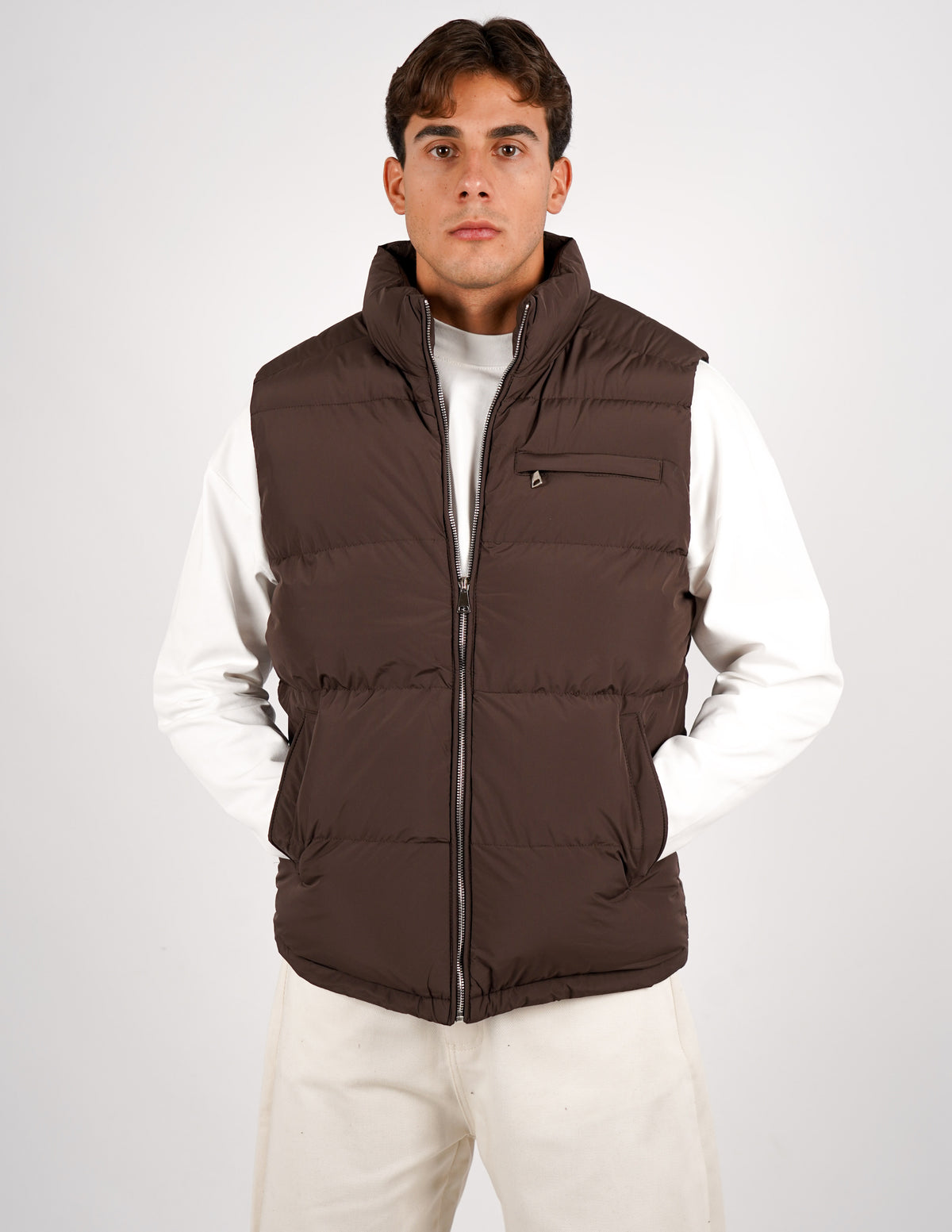 SMANICATO IMBOTTITO CON ZIP