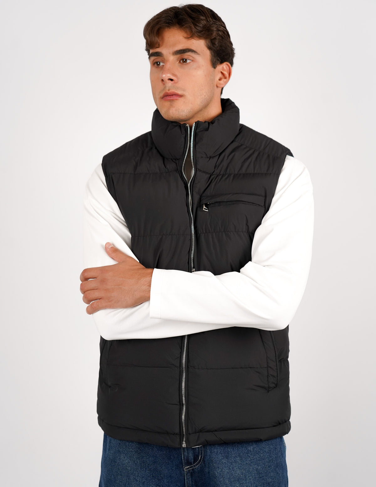 SMANICATO IMBOTTITO CON ZIP