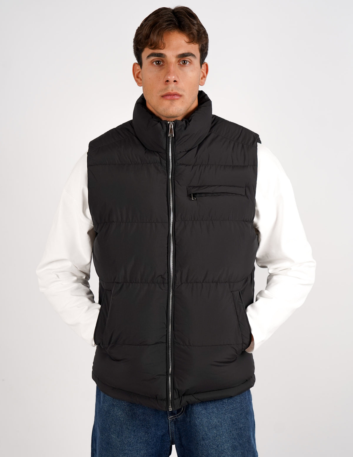 SMANICATO IMBOTTITO CON ZIP