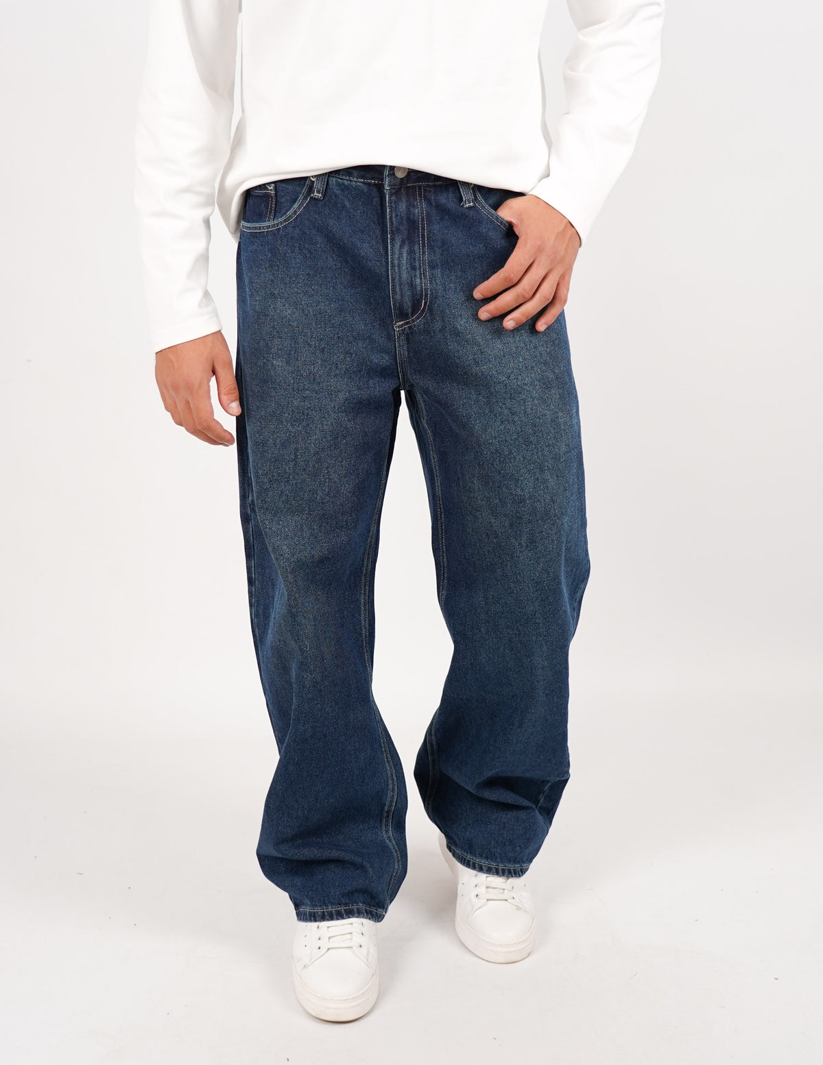 JEANS BAGGY TINTA UNITA