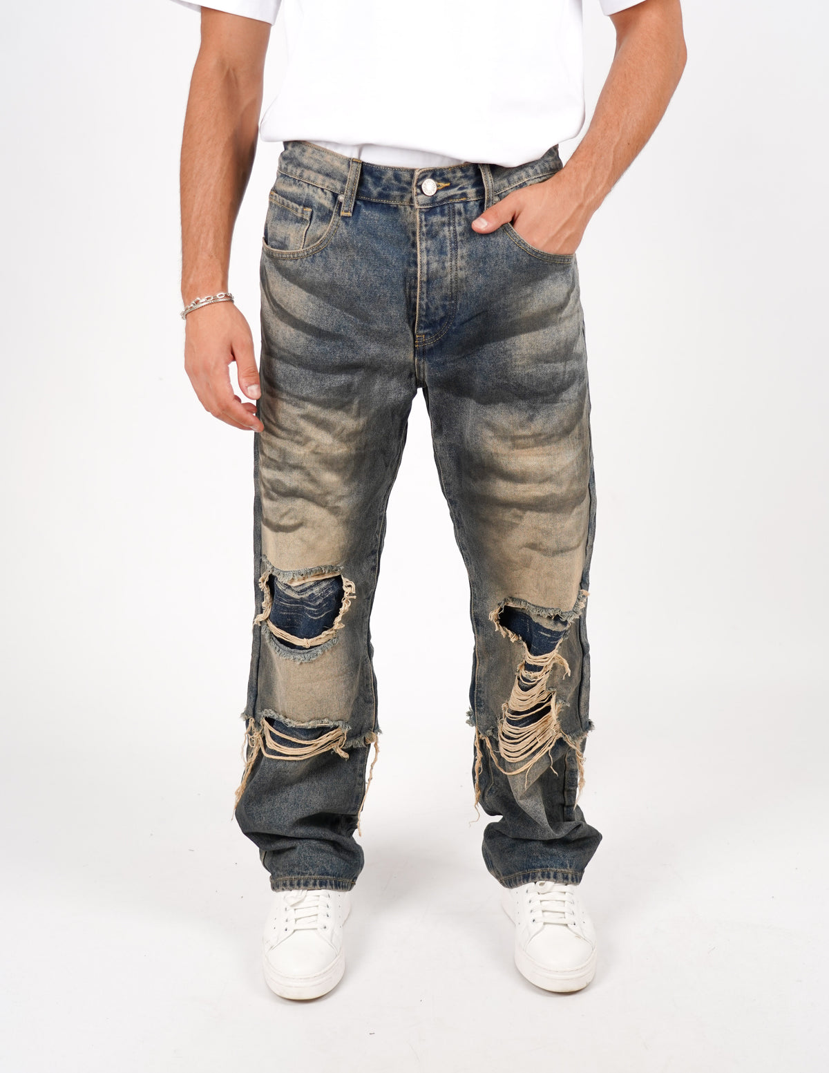 JEANS SLAVATO CON STRAPPI