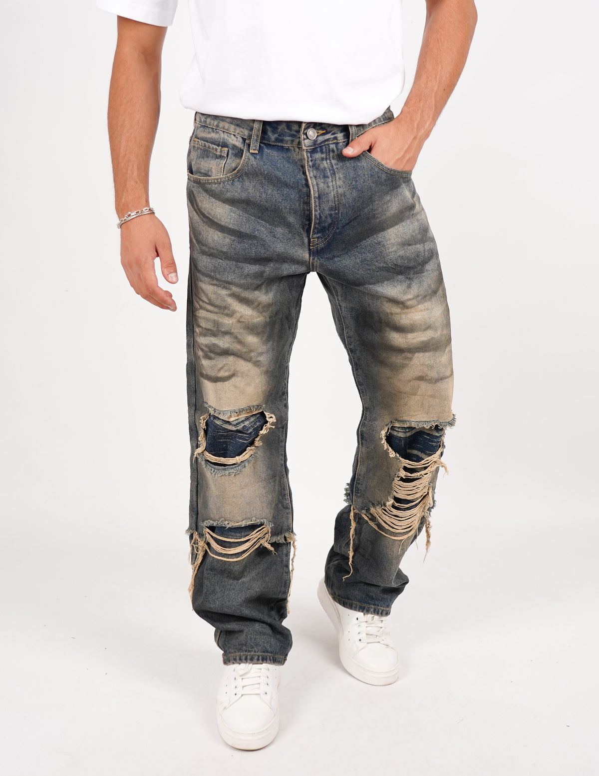 JEANS SLAVATO CON STRAPPI