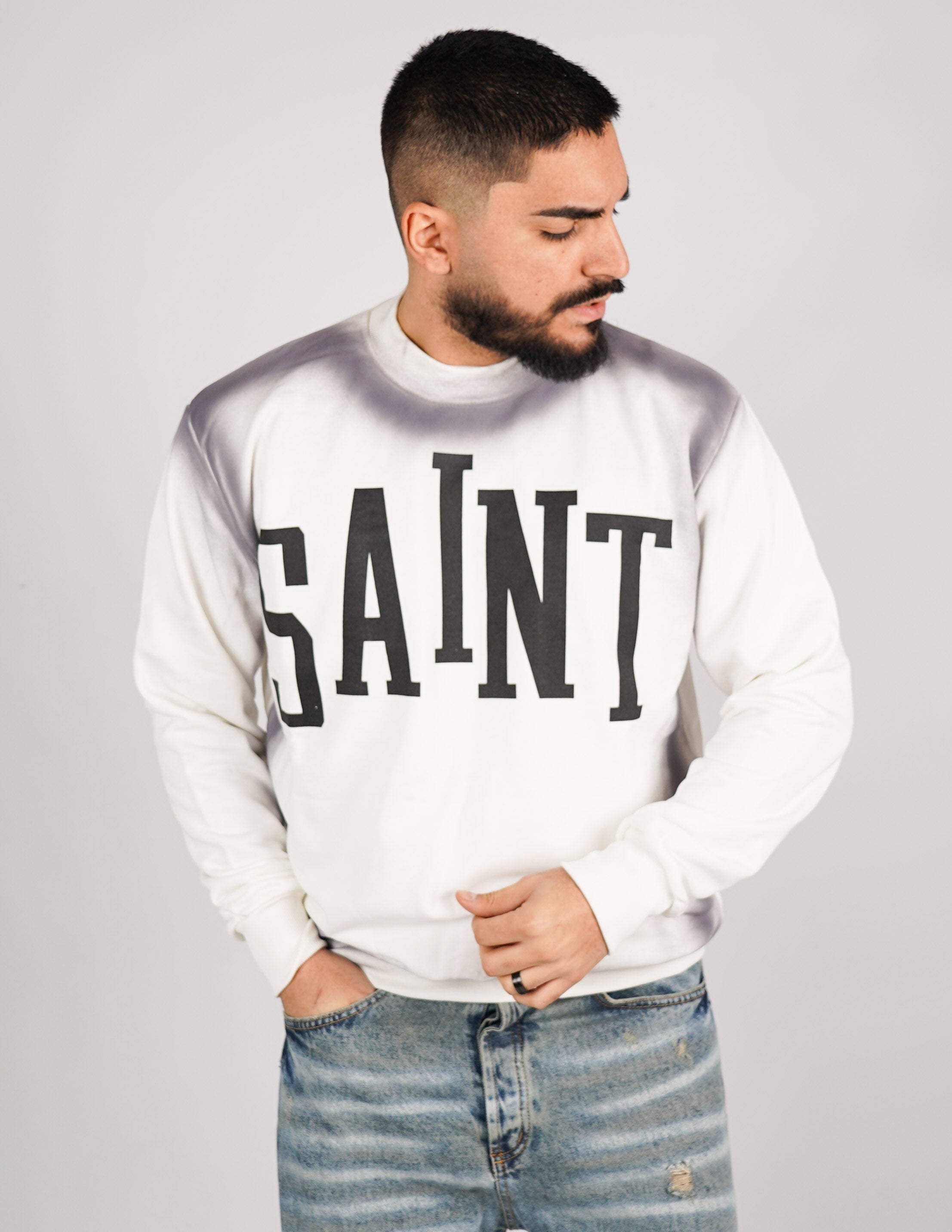 FELPA GIROCOLLO SLAVATA "SAINT"
