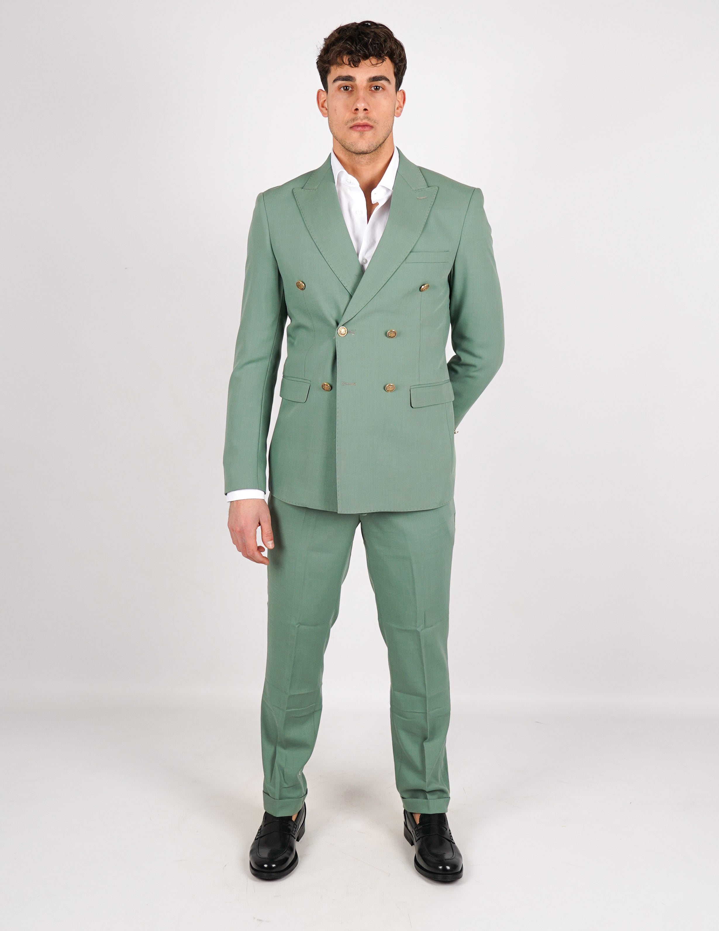ABITO UOMO ELEGANTE con bottoni a contrasto