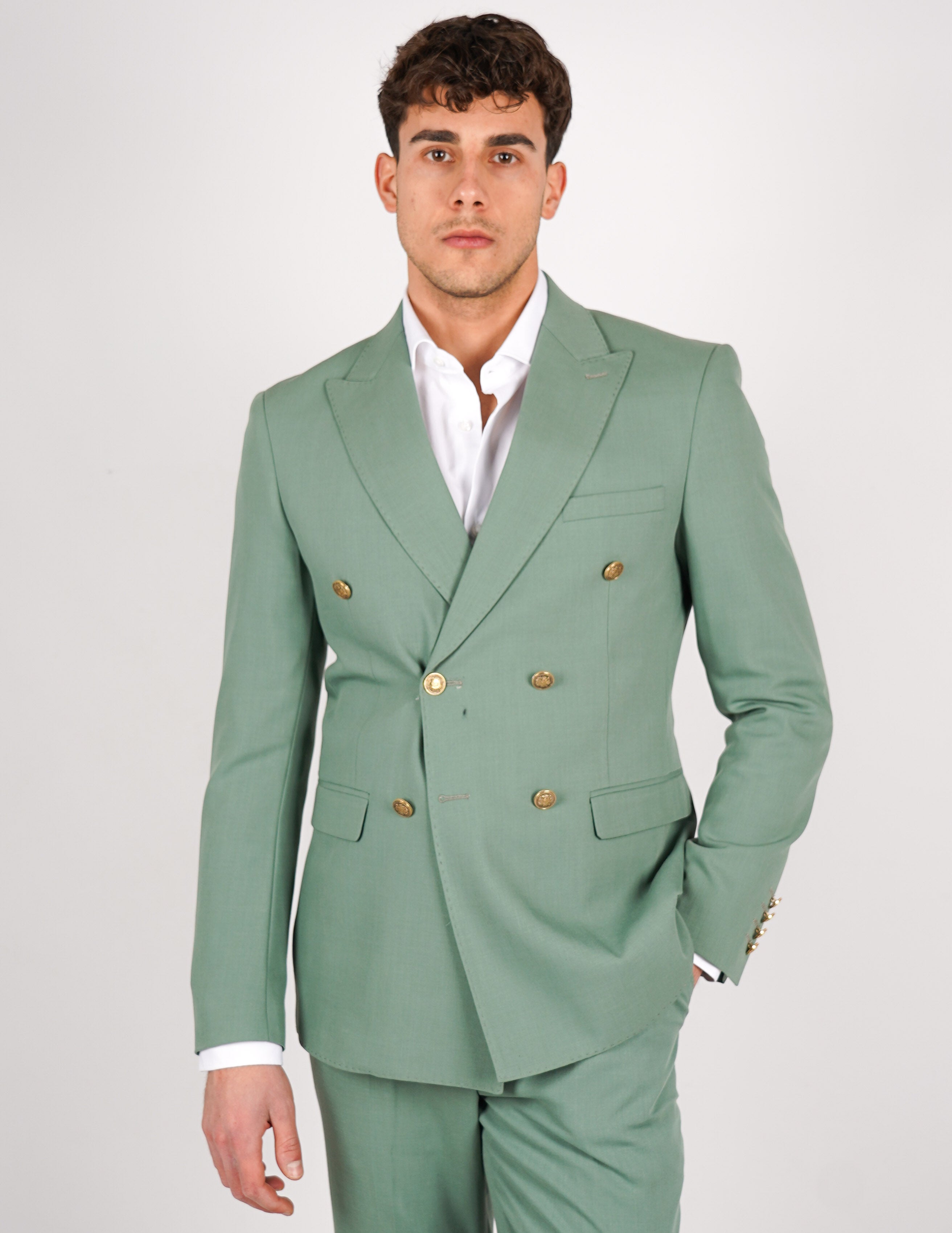 ABITO UOMO ELEGANTE con bottoni a contrasto