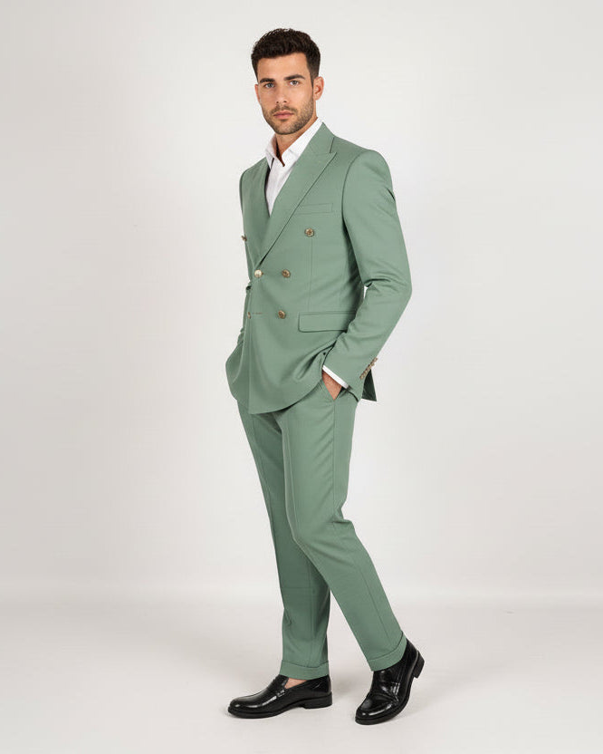 ABITO UOMO ELEGANTE con bottoni a contrasto