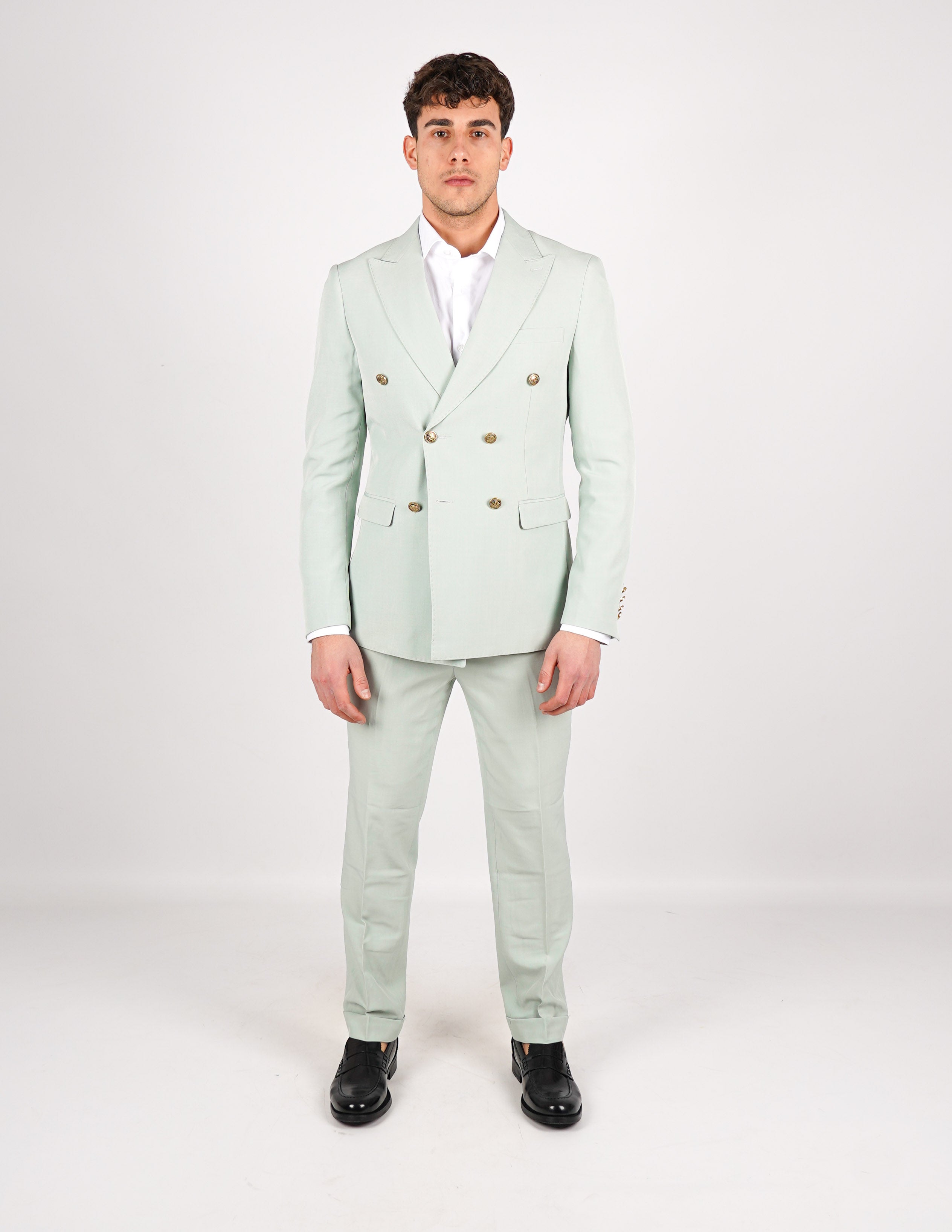 ABITO UOMO ELEGANTE con bottoni a contrasto
