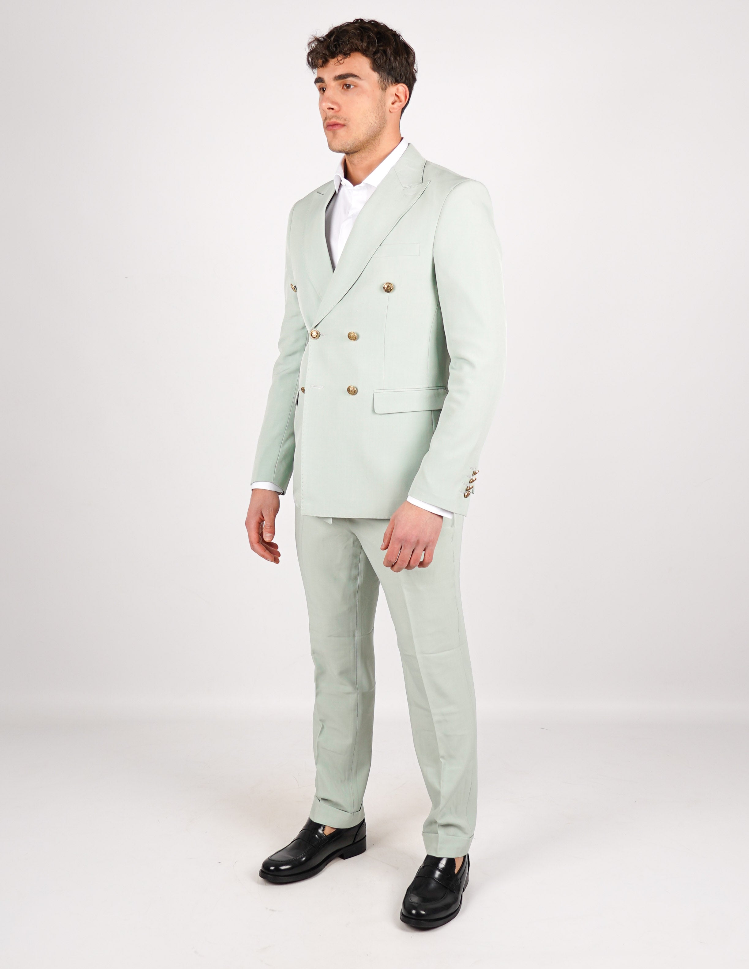 ABITO UOMO ELEGANTE con bottoni a contrasto